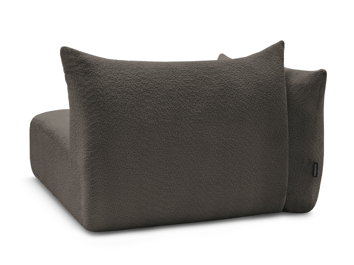 Bobochic Azra Sofamodul 2-Sitzer 143 × 112 cm Bouclé-Stoff Braun Ecke rechts