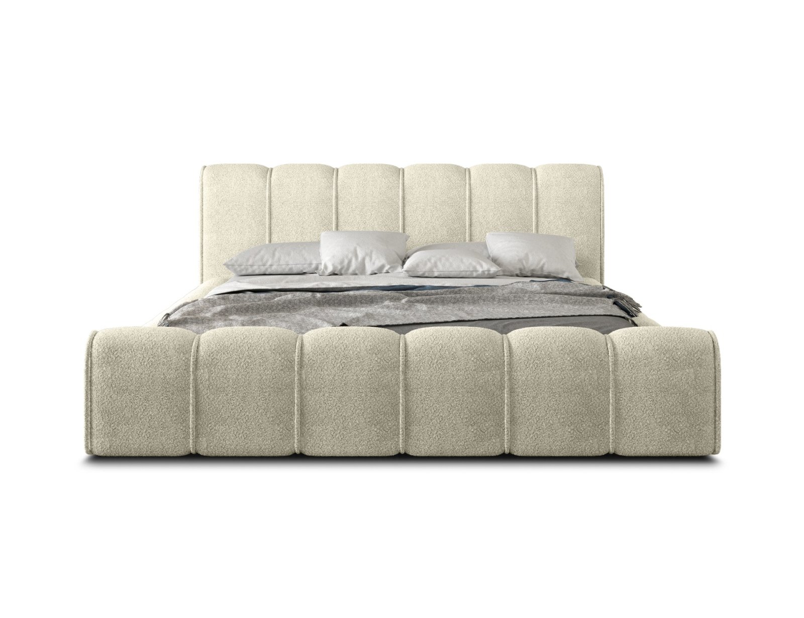Polsterbett Belio Boucle 140x200 mit Holzrahmen Quelle 03