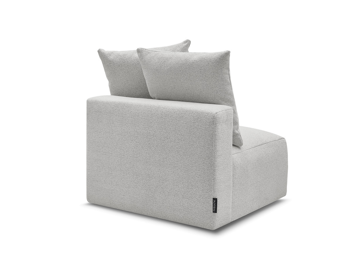 Bobochic Voltaire Sofamodul 1-Sitzer 90 × 100 cm Melange-Stoff Hellgrau