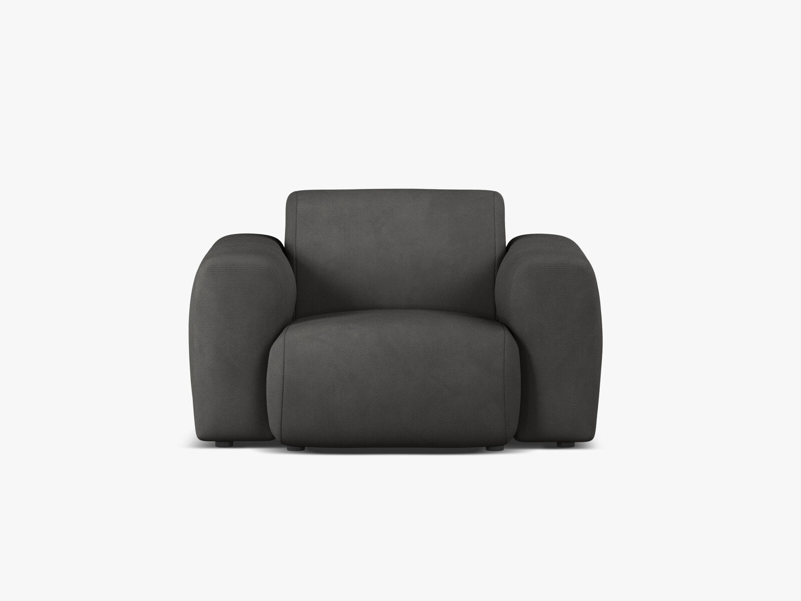 Micadoni Sessel Molino Strukturierter Stoff Rebel Dunkelgrau