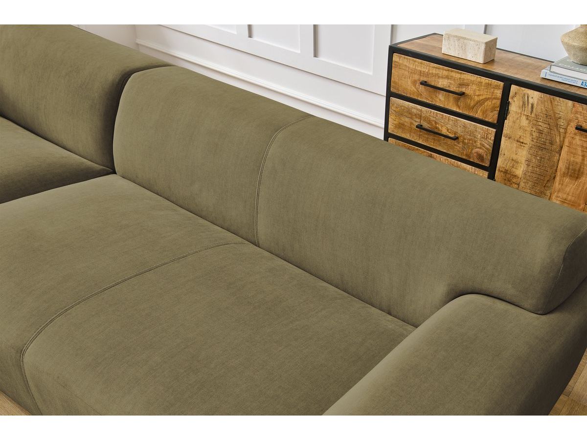 Bobochic Lavena Ecksofa 312 × 220 cm Samt Grün Ecke links