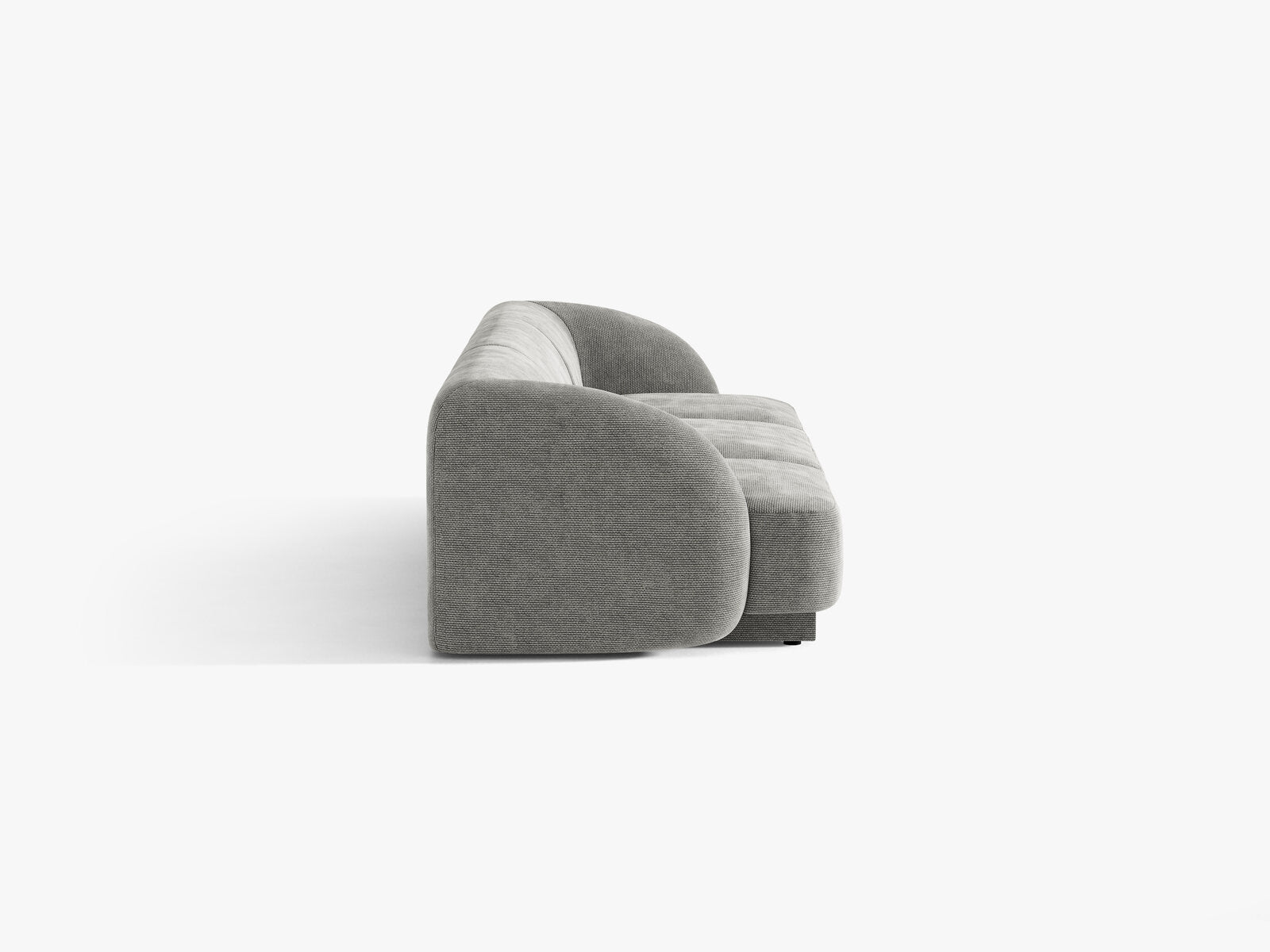 Micadoni Sofa Miley 3-Sitzer Chenille Eden Hellgrau