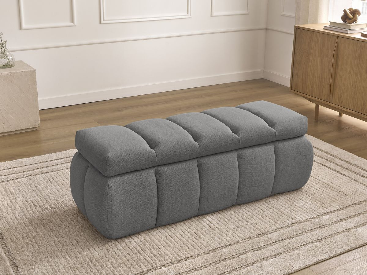 Bobochic Denali Bettbank 144 × 54 cm Stoff Dunkelgrau