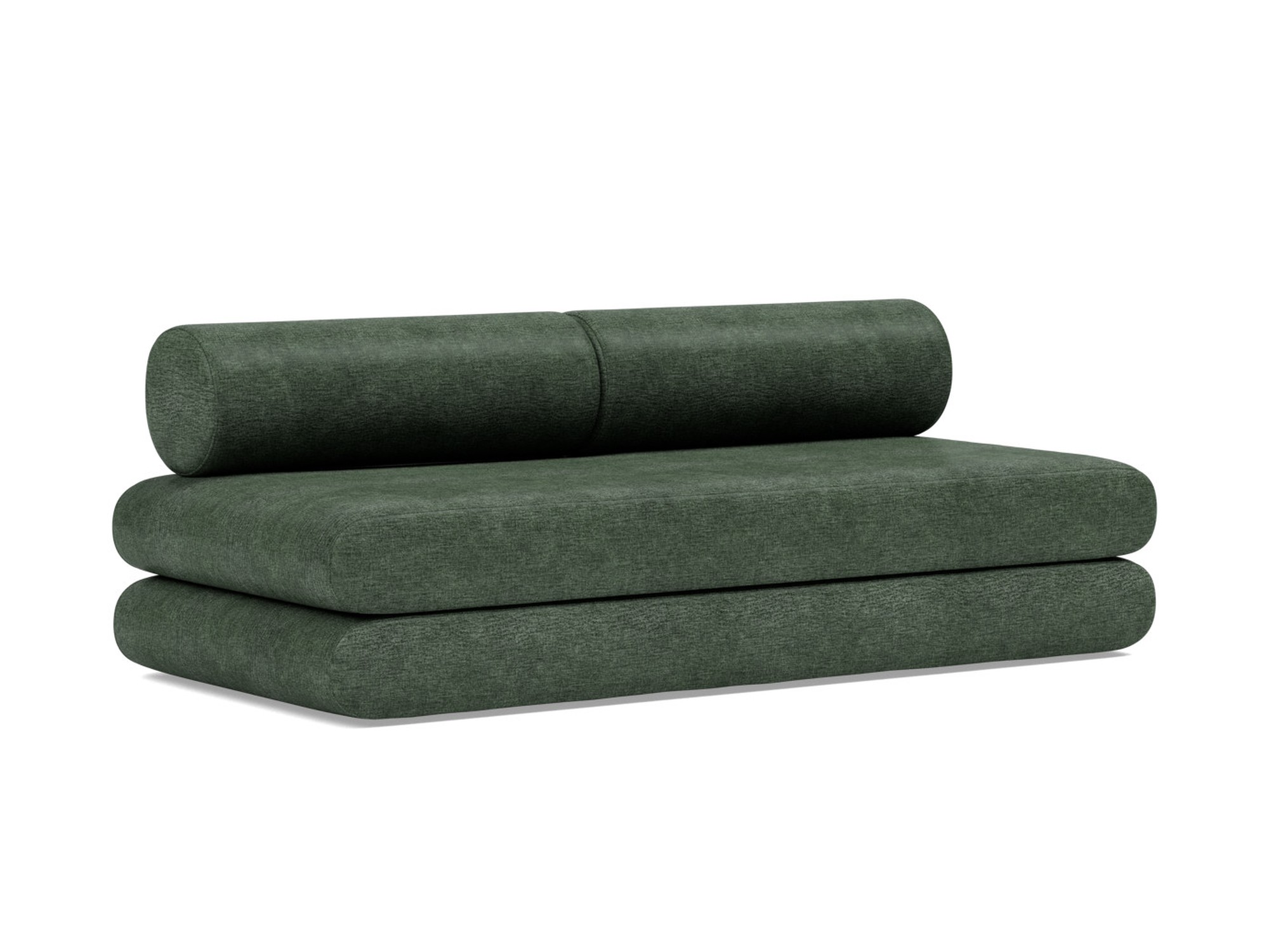 Tagesbett Circlus mit Rückenrollen Flachgewebe Avella 281-Pine-Green