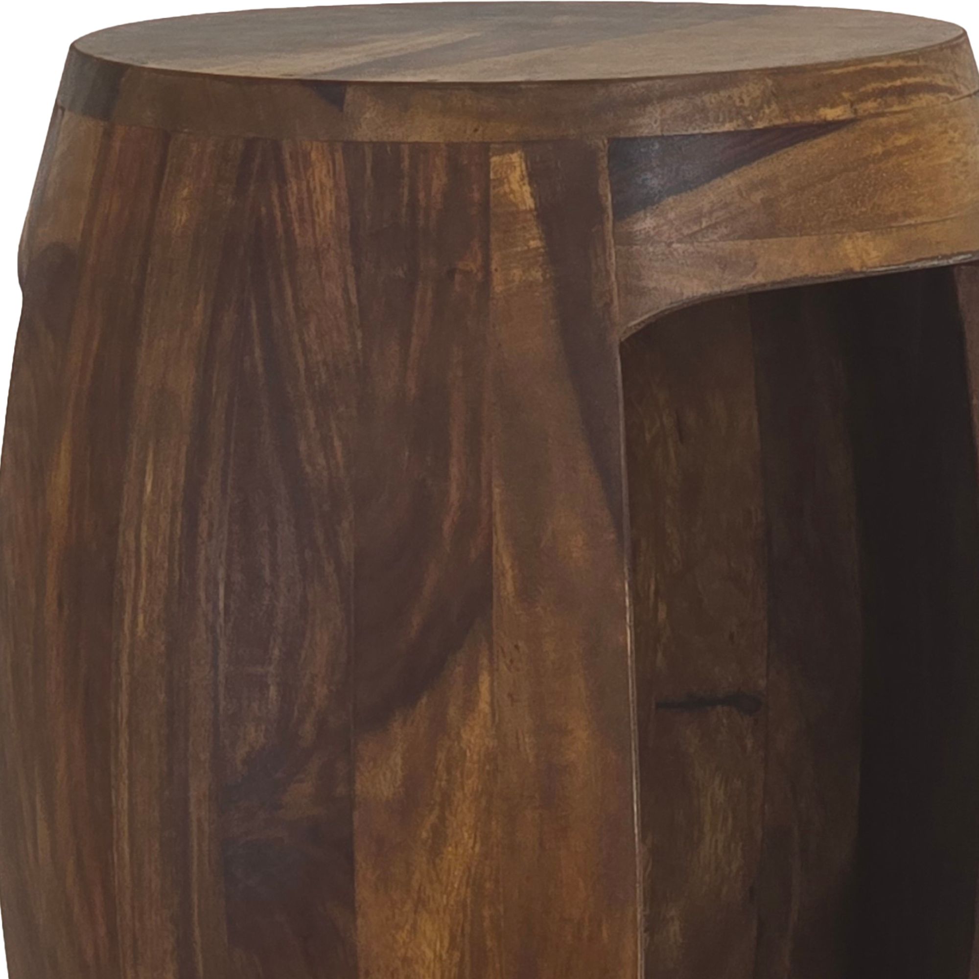 Beistelltisch Kvalvik Massivholz Sheesham Ø 30 cm