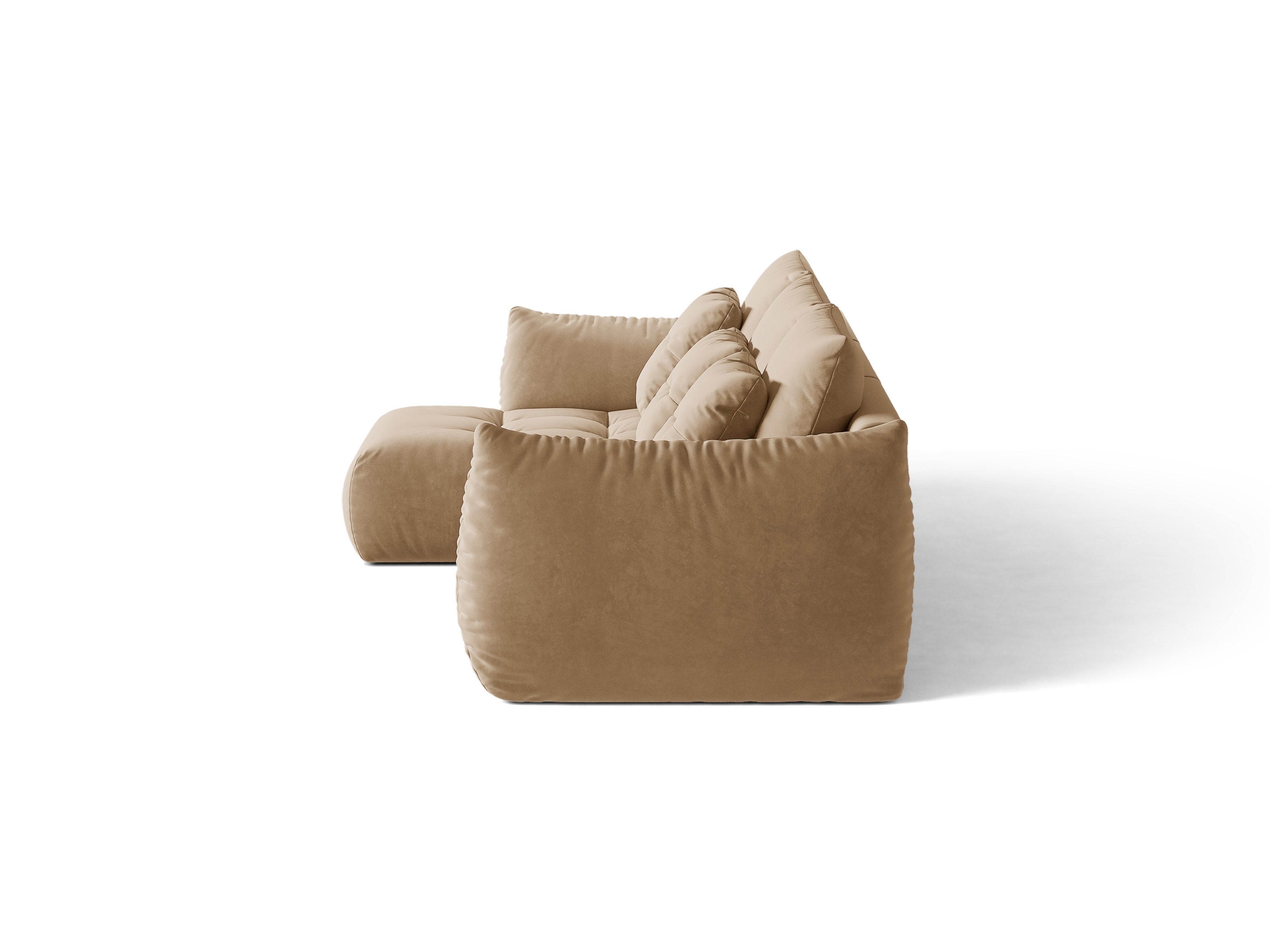 Micadoni Bloom Sofa Links Samt Casino Mandelbeige
