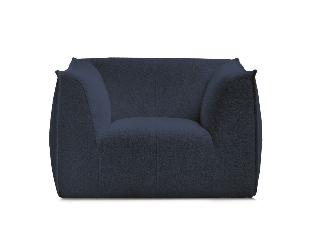 Bobochic Giorgia Sessel Bouclé-Stoff Dunkelblau
