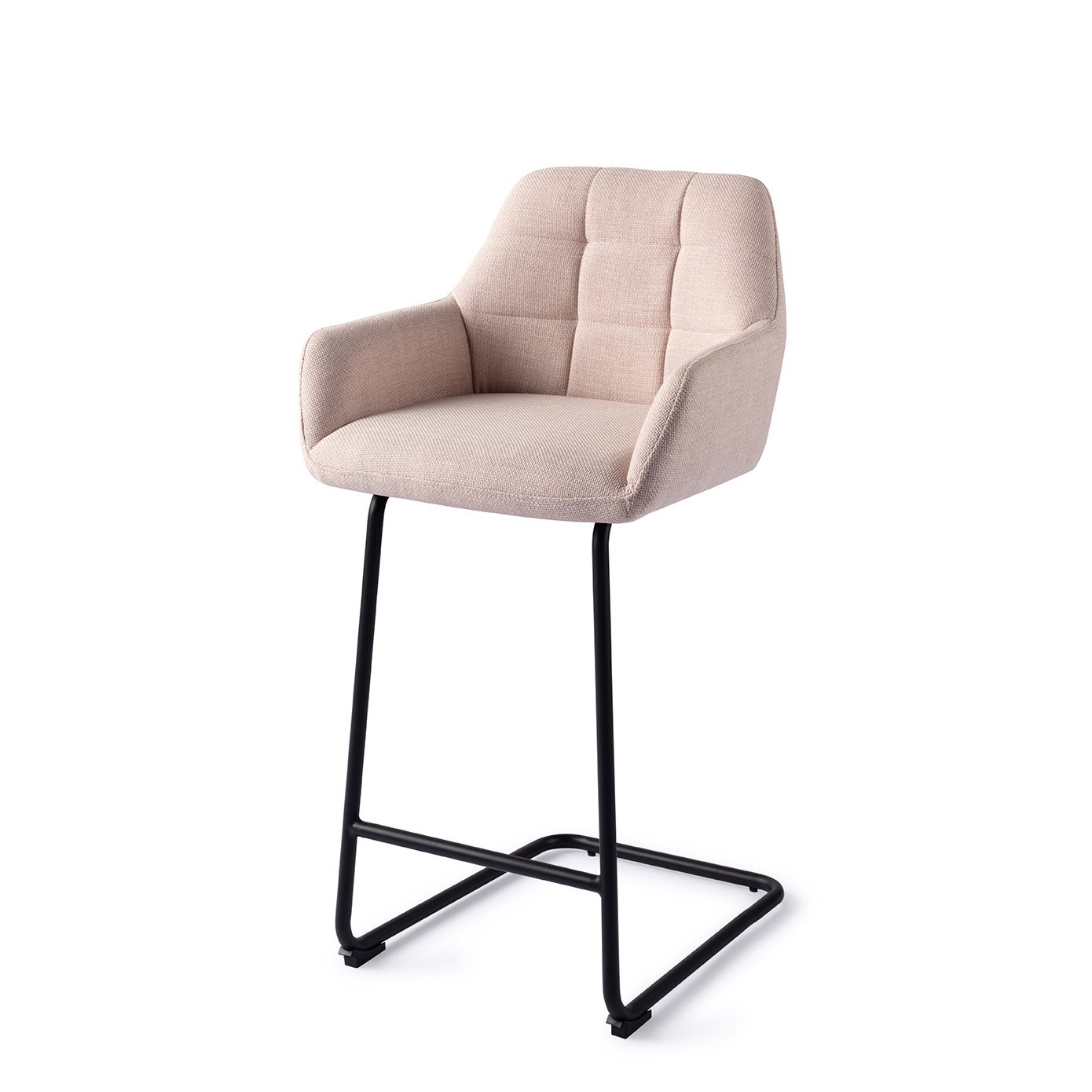 Jesper Home Barhocker Noto Petal-Pink Arch Schwarz Barhöhe (75cm)
