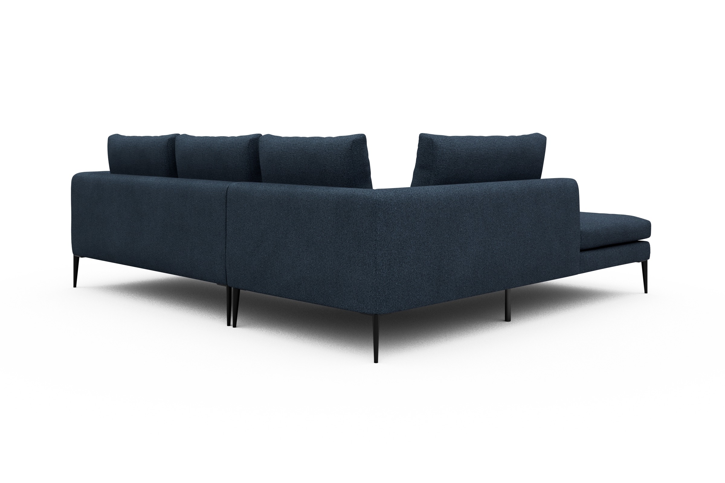 Ecksofa Paul Relax-Ecke links mit 2-Sitzer Boucle-Blue