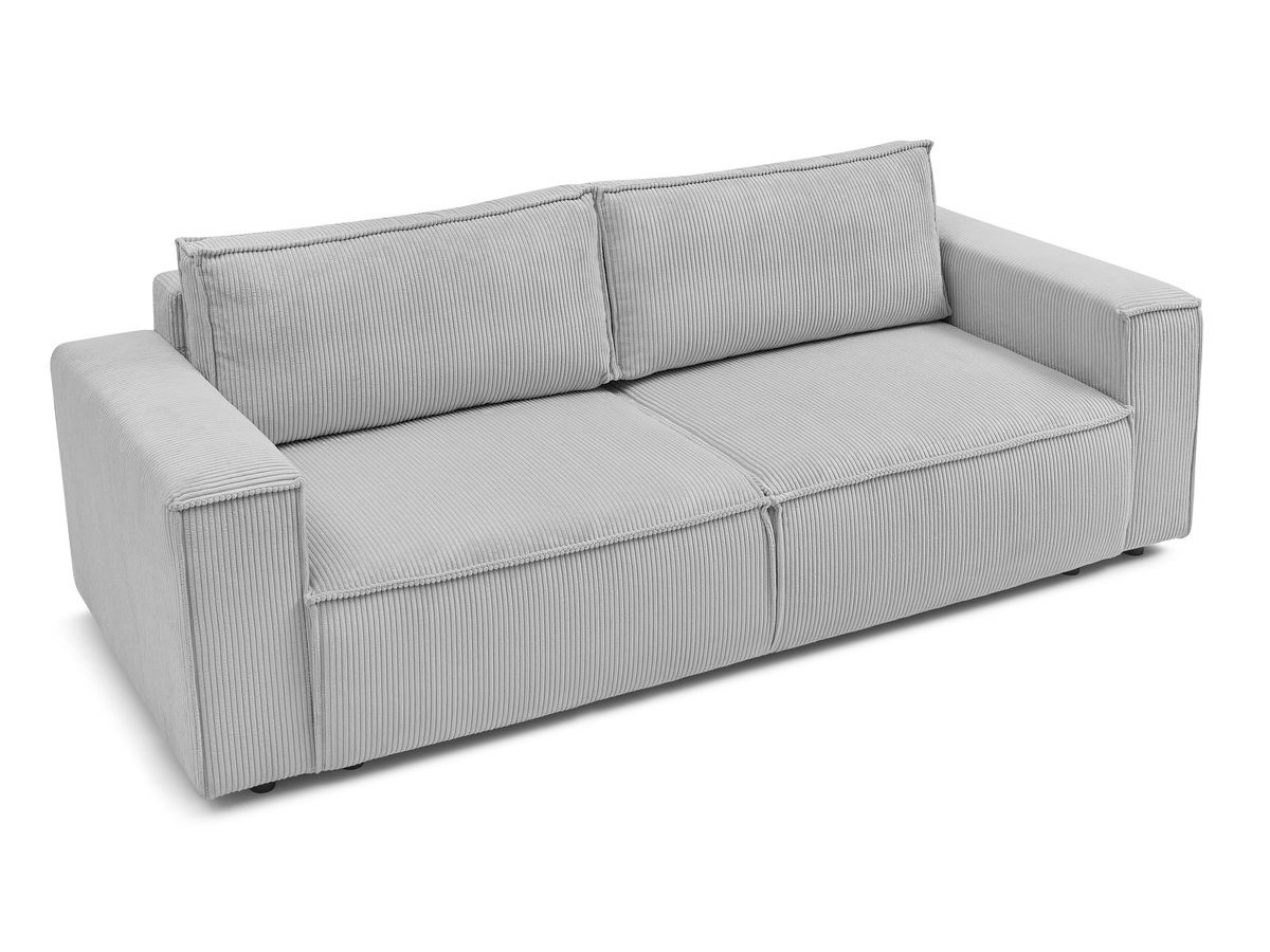 Bobochic Nihad Sofa 3-Sitzer Cordsamt Hellgrau