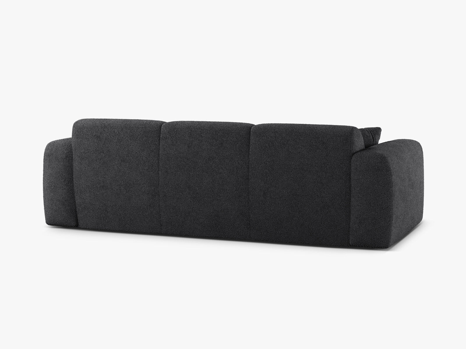 Micadoni Sofa Molino 3-Sitzer Boucle Baloo Dunkelgrau