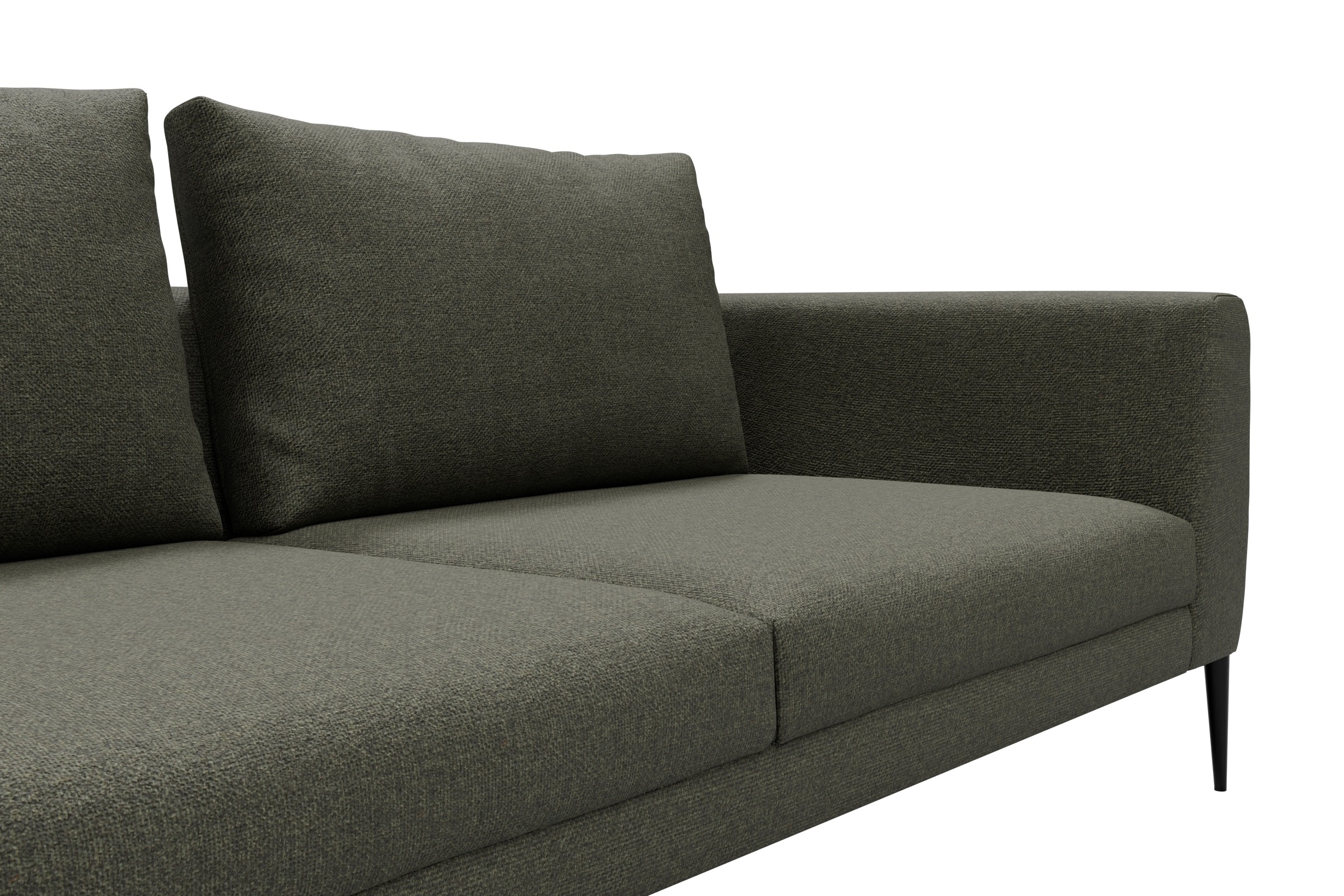 Ecksofa Paul Relax-Ecke rechts mit 3-Sitzer Sama-Winter-Moss