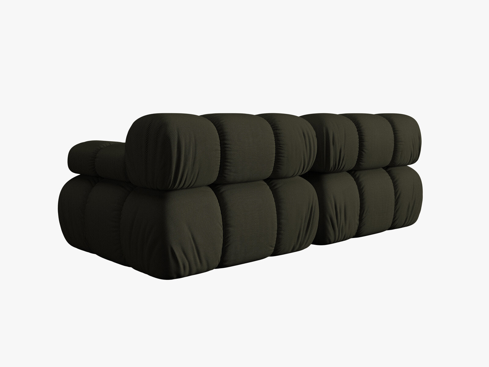 Micadoni Modulares Sofa Bellis 2-Sitzer 3D-Stoff Sonic Amazonas Grün