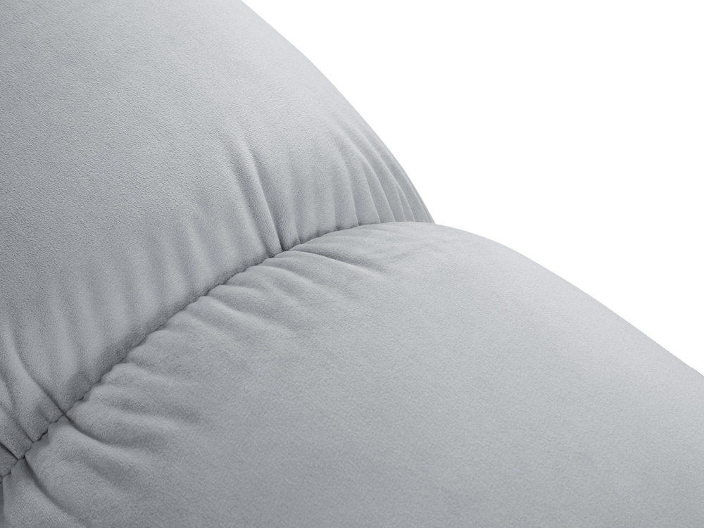 Cosmopolitan Design Modulares Ecksofa Cortina 4-Sitzer Samt Bluvel Hellblau Rechts
