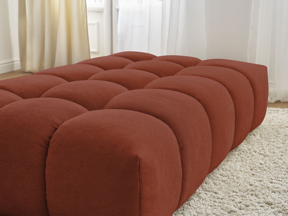 Bobochic Everest Pouf 166 × 100 cm Strukturstoff Orange