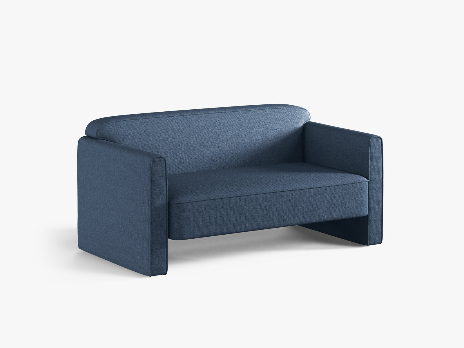 Micadoni Sofa Abby 2-Sitzer Strukturierter Stoff Heritage Blau