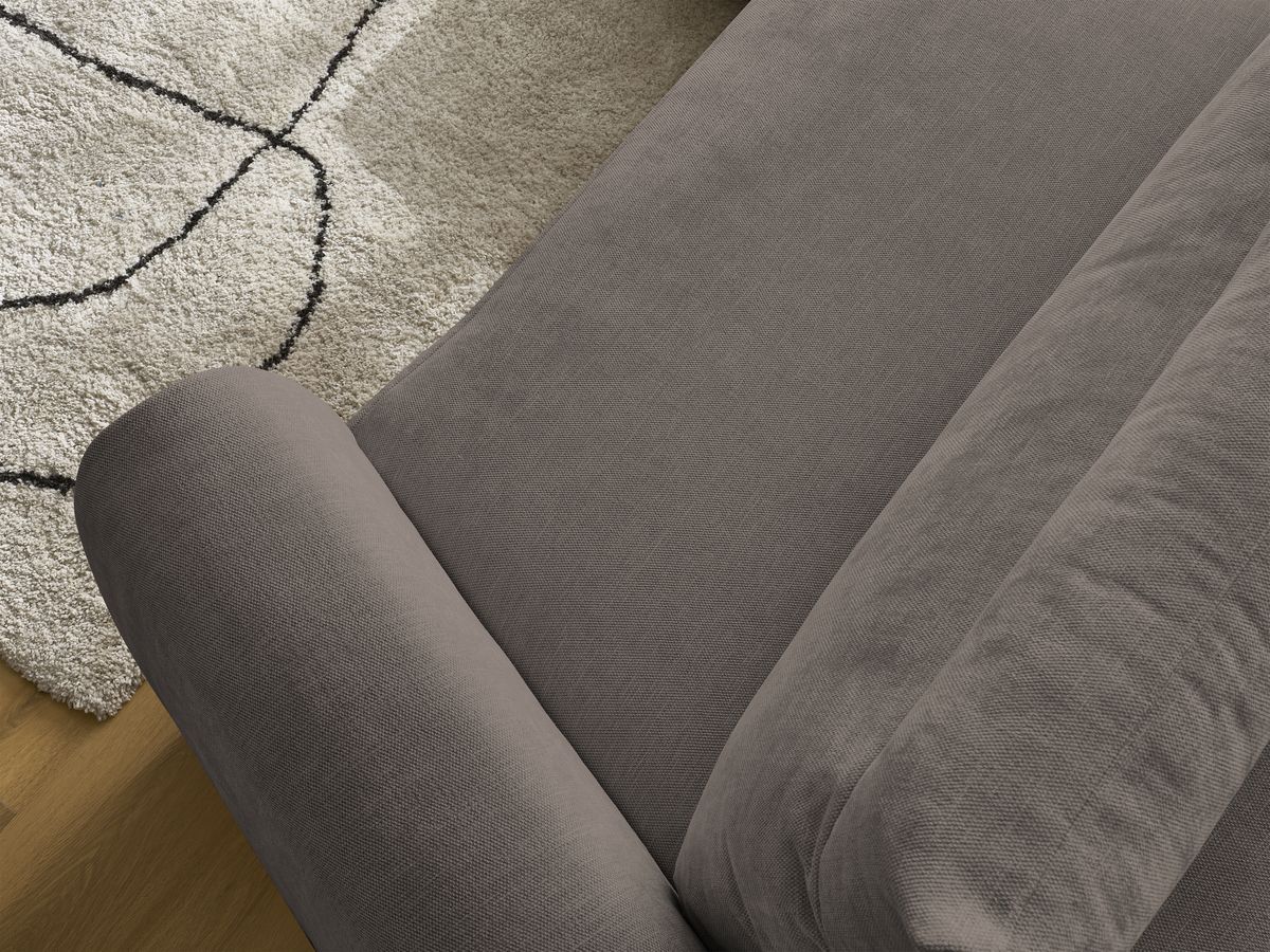 Bobochic Aden Ecksofa 293 × 152 cm Stoff Taupe Ecke links