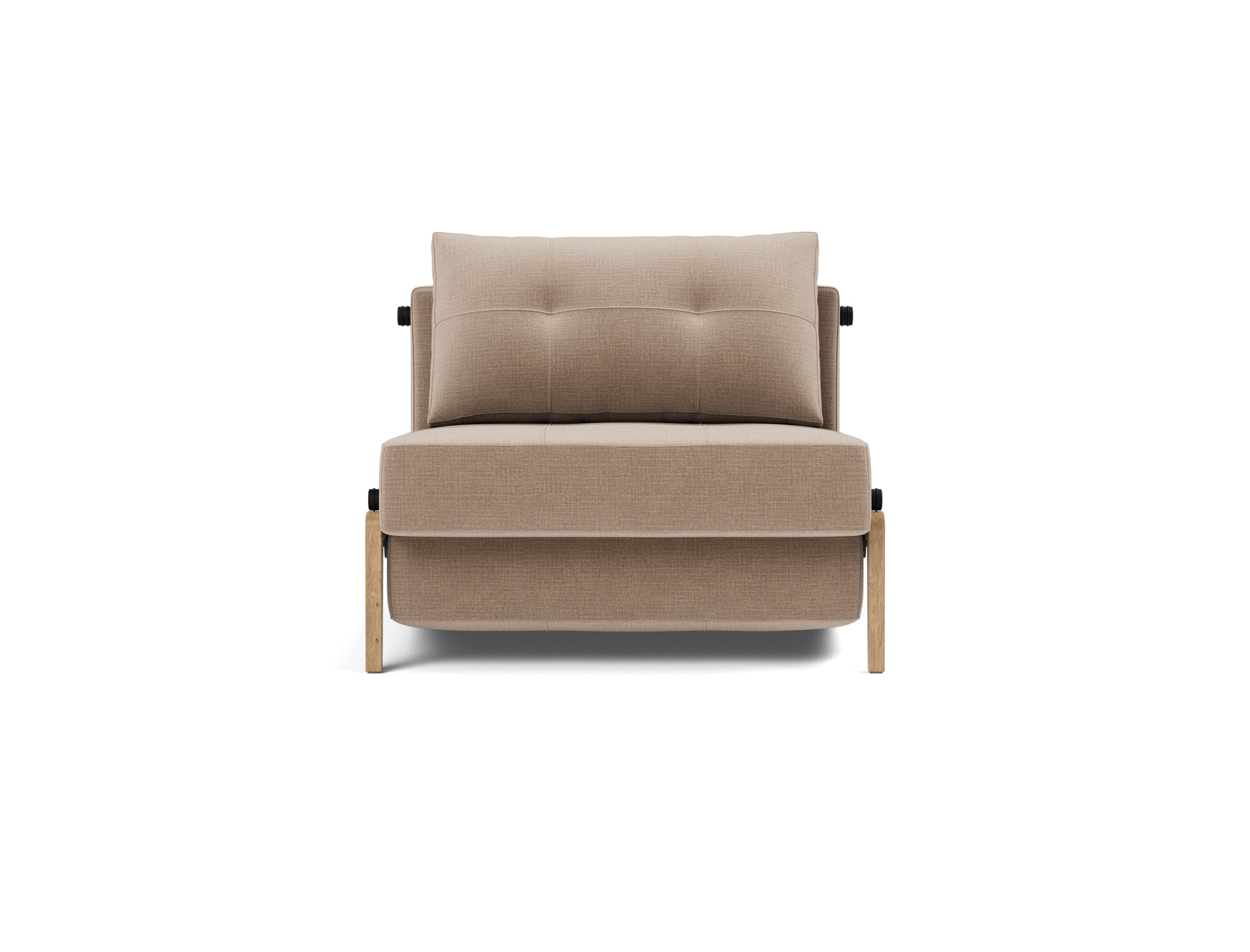 Schlafsessel Cubed 90 Chenille Esina 417-Mocha Beine Eiche