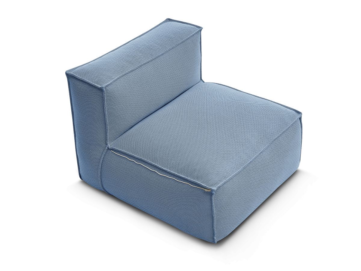Bobochic Biarritz Sofamodul 1-Sitzer Melange-Stoff Blau