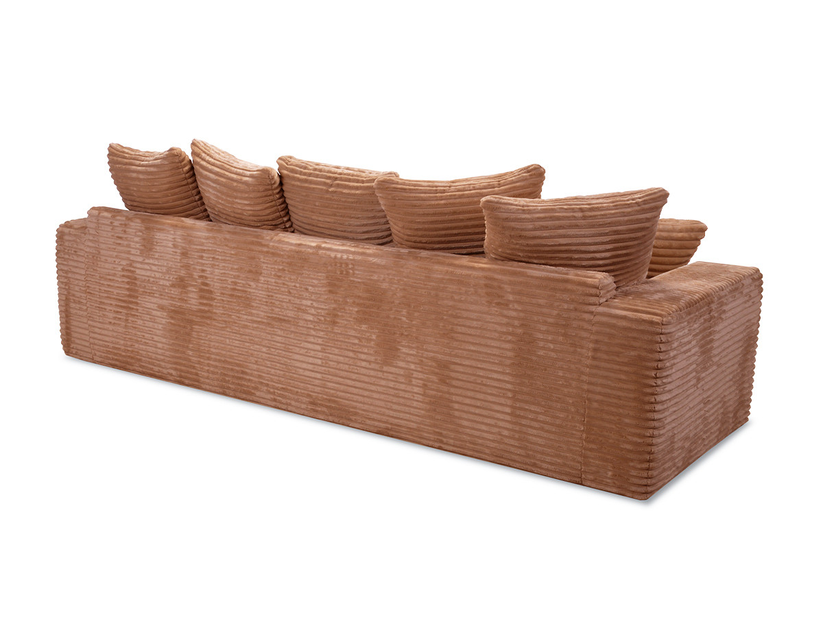 Bobochic Nevada Sofa 3-Sitzer 260 × 97 cm Breitcord weich Ockergelb