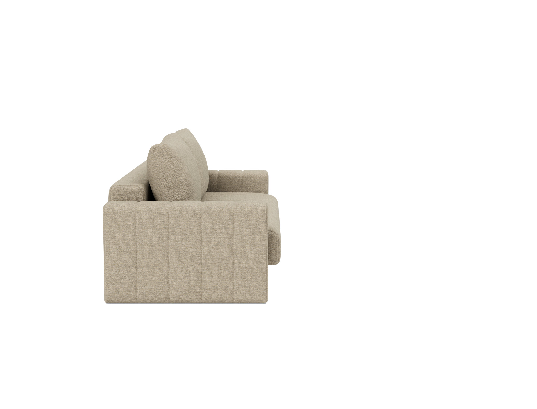 Schlafsofa Akello mit Armlehnen Strukturierter Stoff Taura 356-Sand