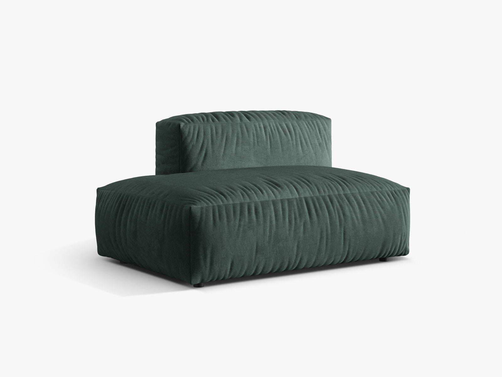 Micadoni Ecksofa-Modul Martina 1-Sitzer Links Samt Petrol