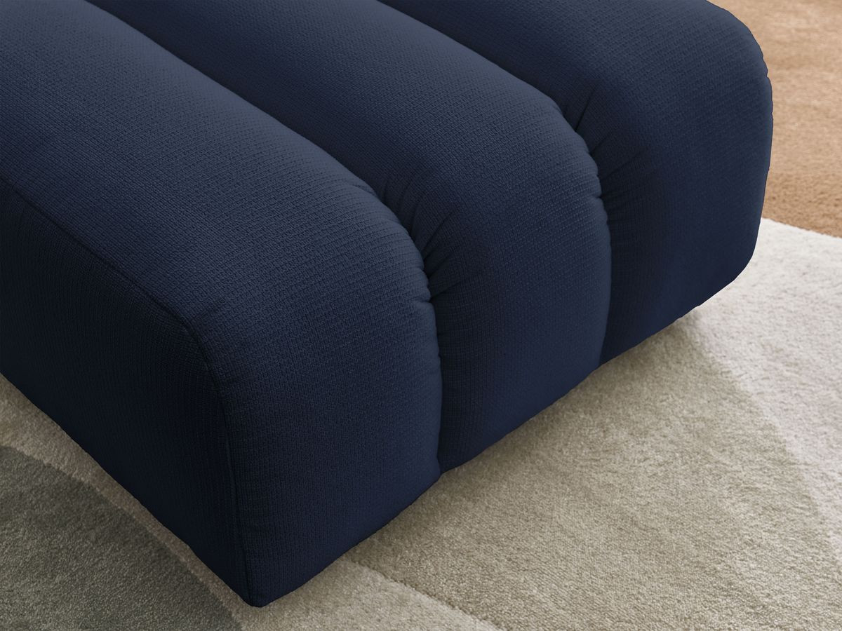 Bobochic Talia Pouf Melange-Stoff Dunkelblau