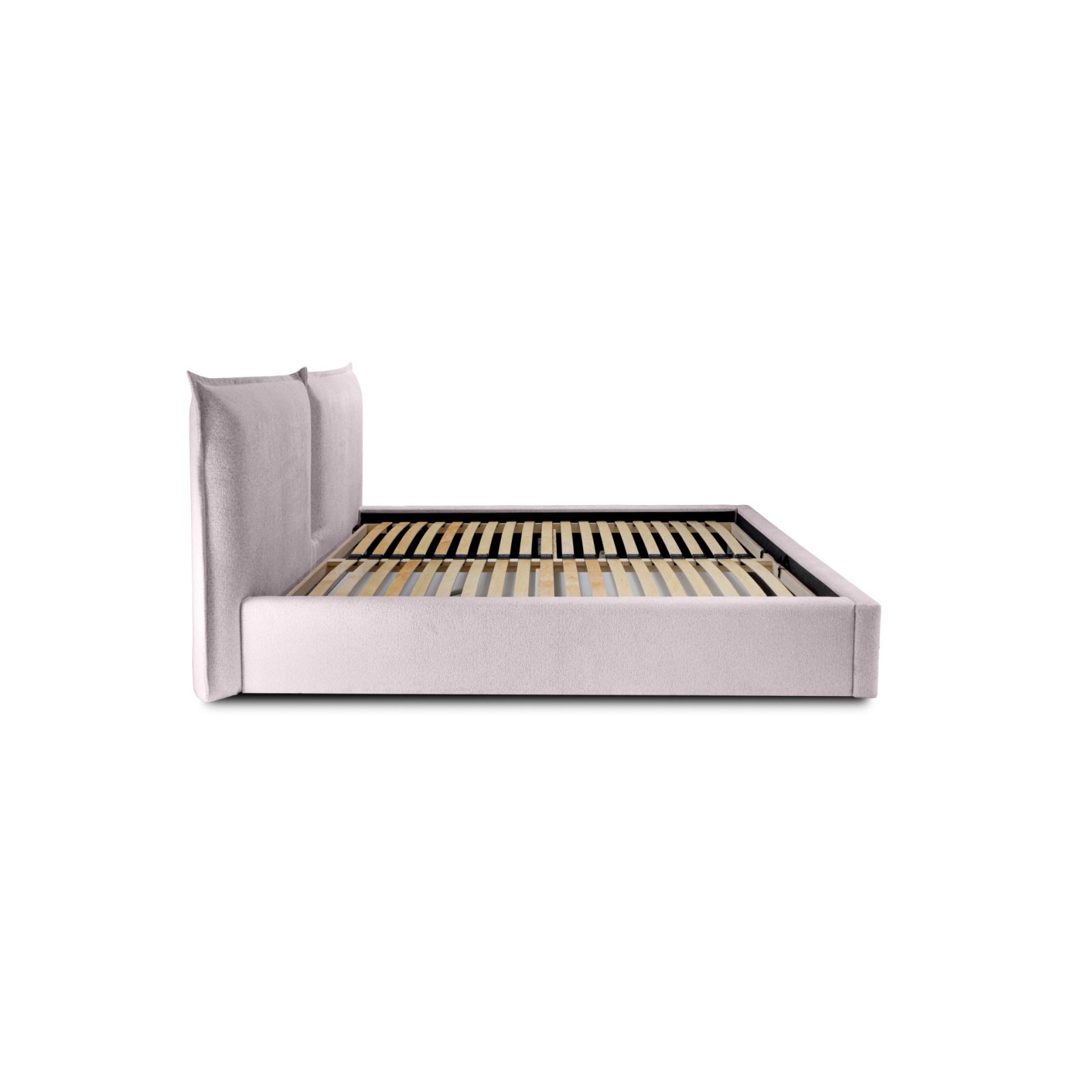 Polsterbett Verona Flachgewebe 160x200 mit Metallrahmen Raven 91