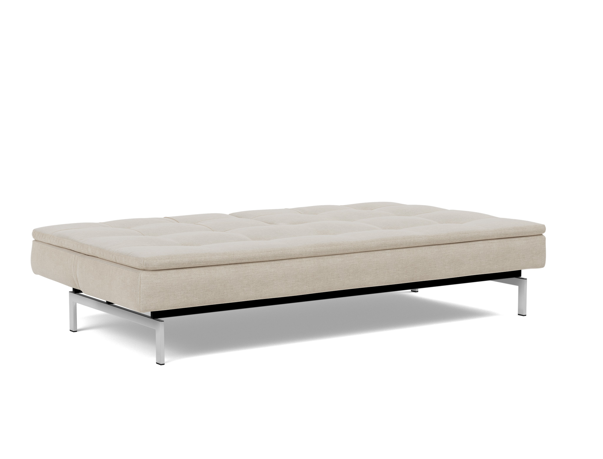 Schlafsofa Dublexo Flachgewebe Phobos 586-Latte Beine Chrom