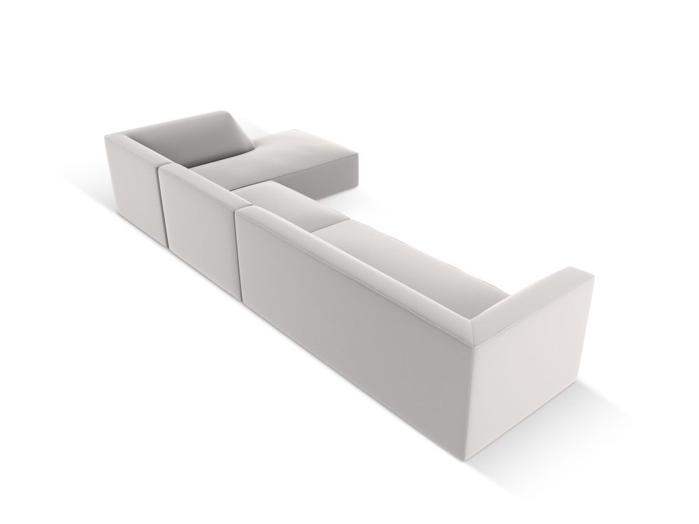 Cosmopolitan Design Ecksofa Siena 5-Sitzer Kunstleder Pacifico Hellgrau Rechts