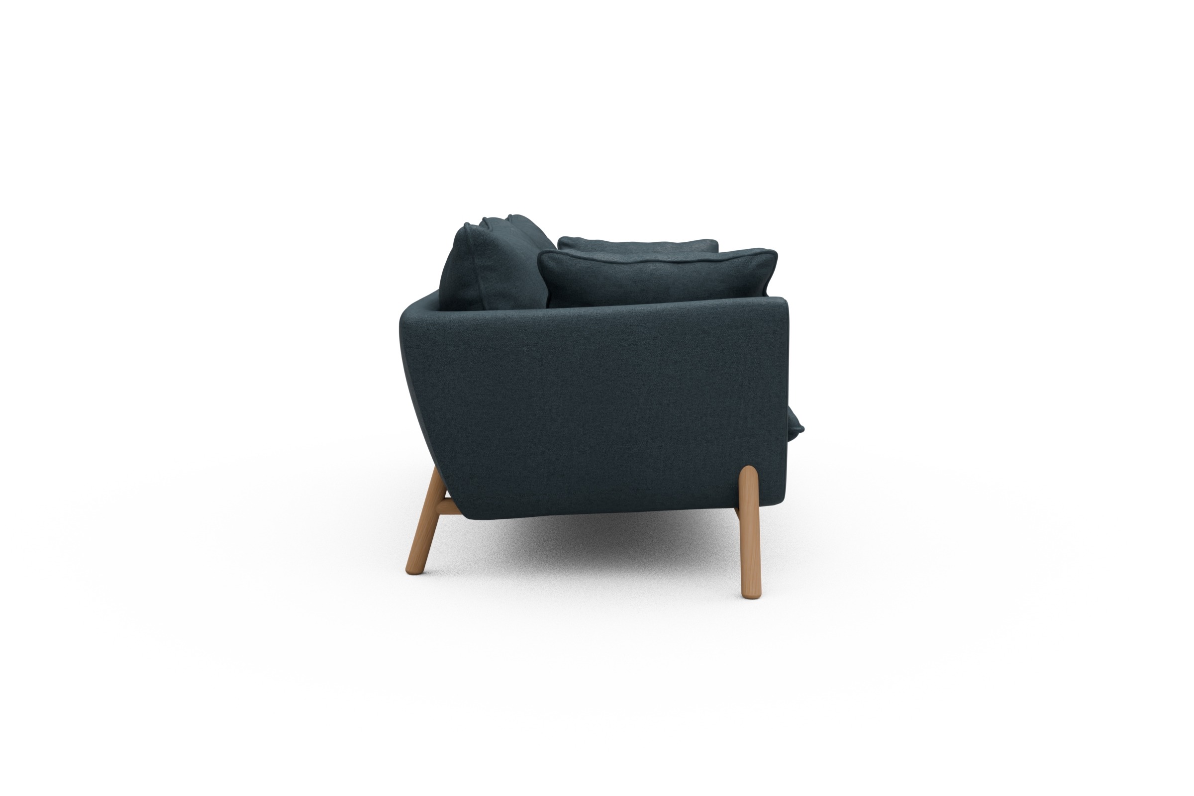 Sofa Emil PREMIUM 2-Sitzer Beinfarbe Eiche Natur Denari-Royal-Blue