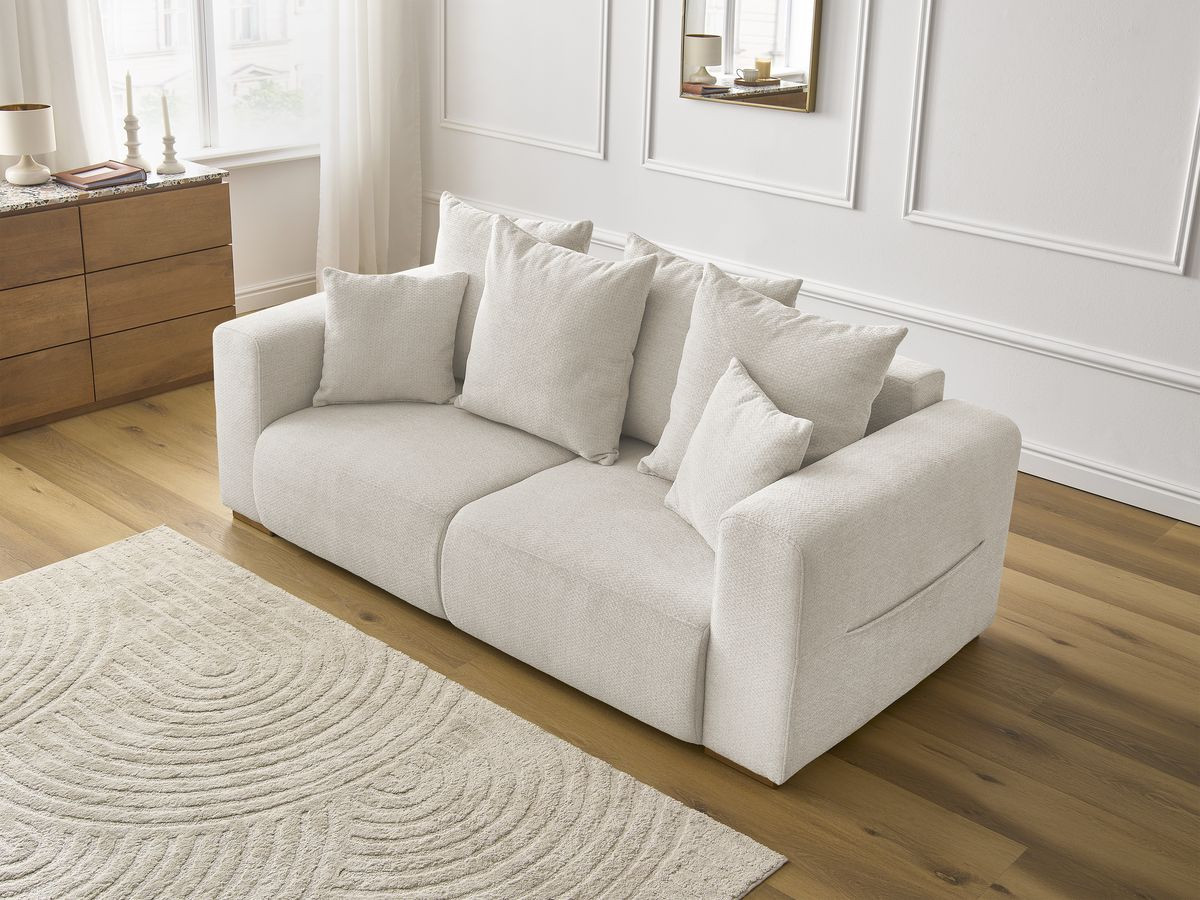 Bobochic Sidonie Sofa 2-Sitzer Melange-Stoff Beige