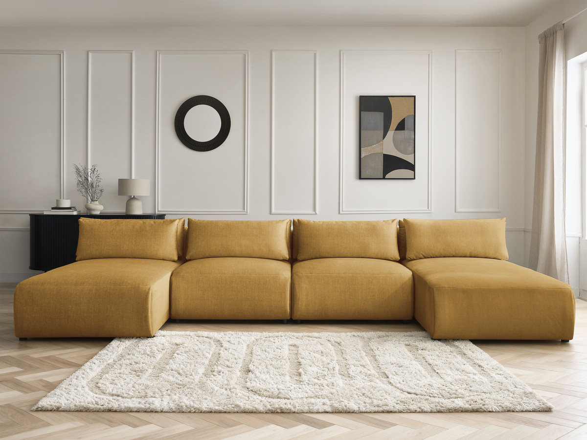 Bobochic Jana Wohnlandschaft Samt Gelb