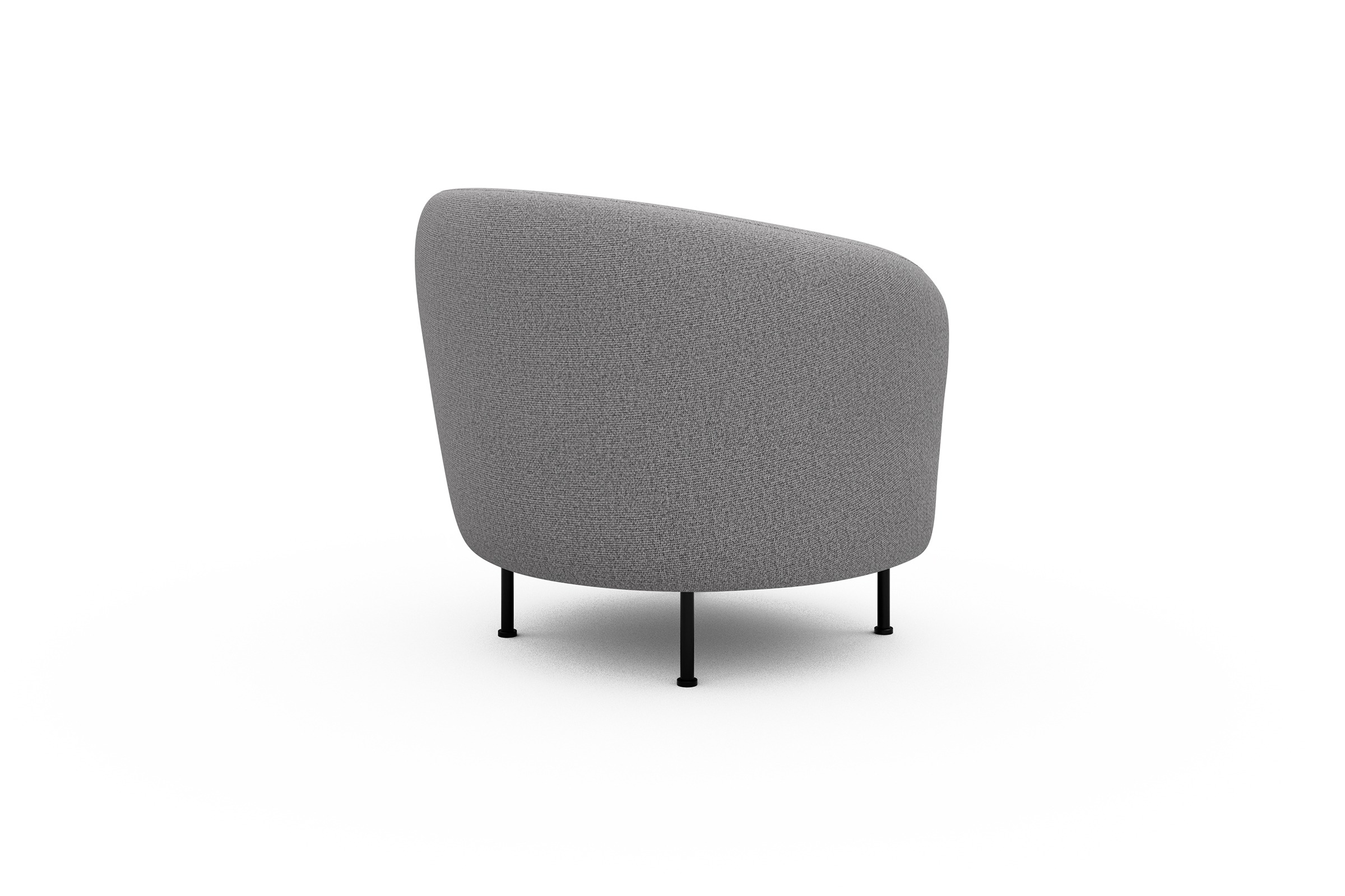 Sessel Ronda Metallbeine Schwarz Sama-Grey