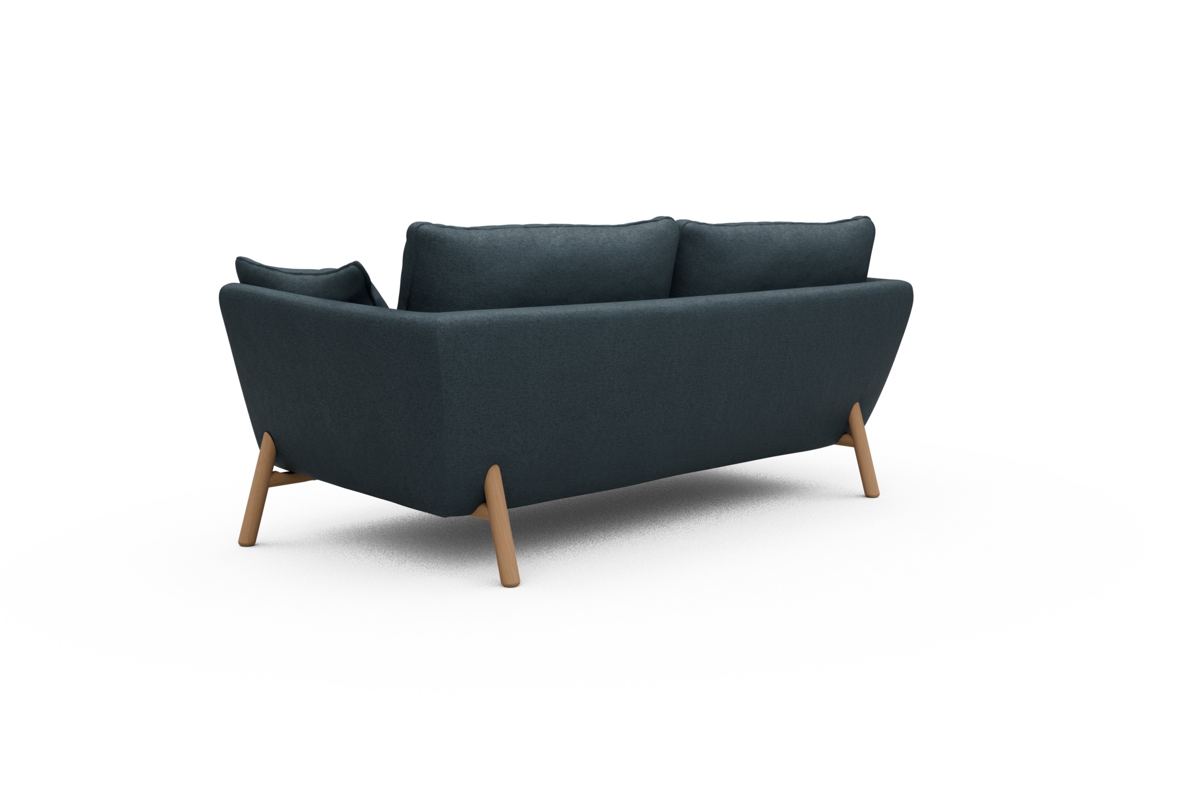 Sofa Emil 2-Sitzer Beinfarbe Eiche Natur Denari-Royal-Blue