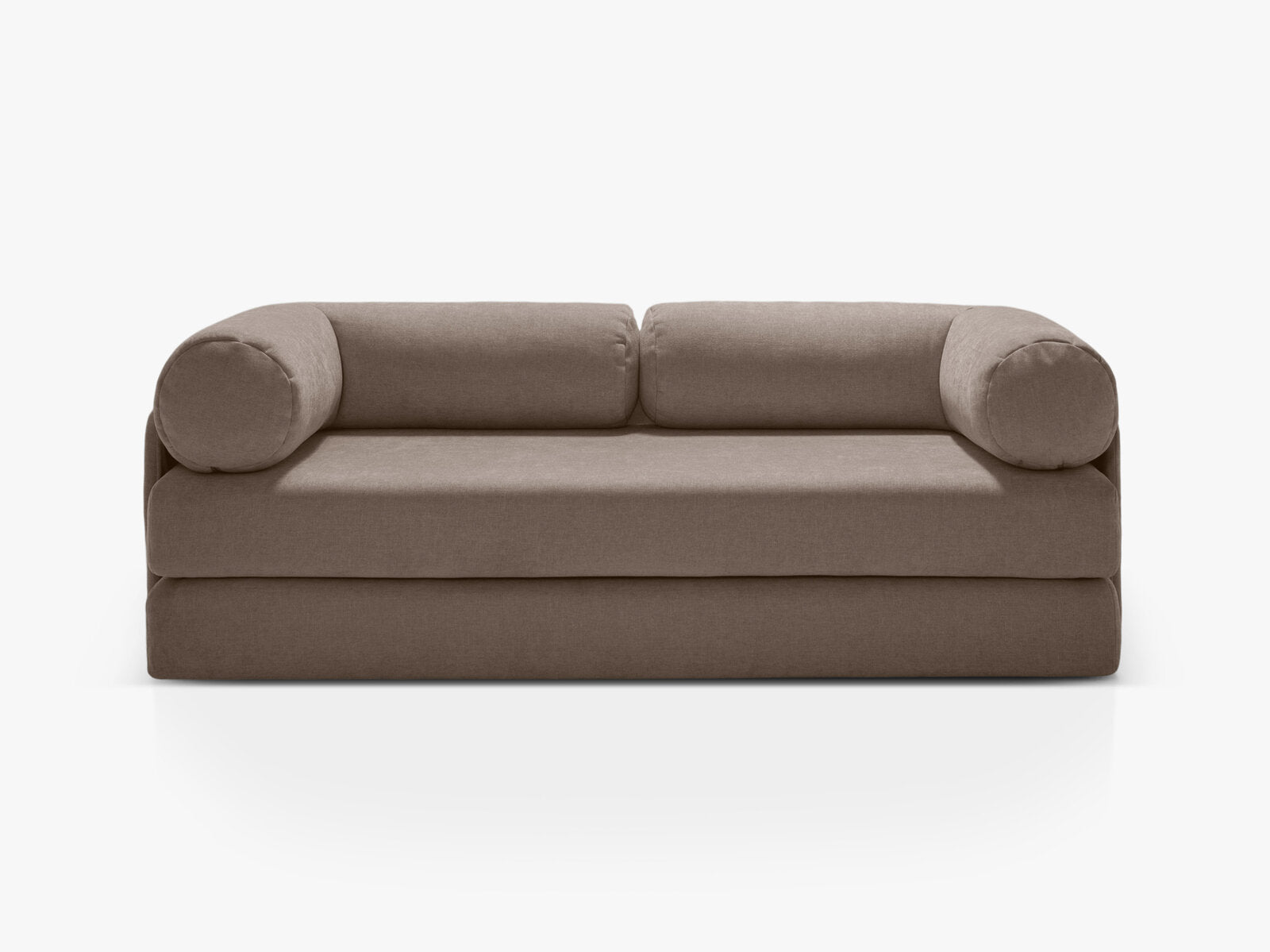Micadoni Sofa Dreamy 3-Sitzer mit Schlaffunktion Strukturierter Stoff Liberty Cappuccino