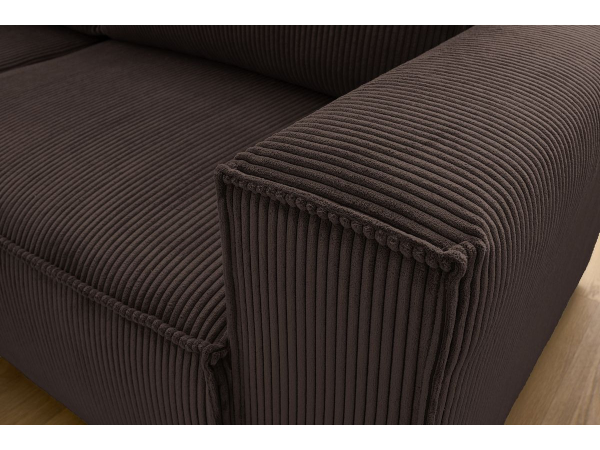 Bobochic Nihad Ecksofa Cordsamt Braun Ecke links