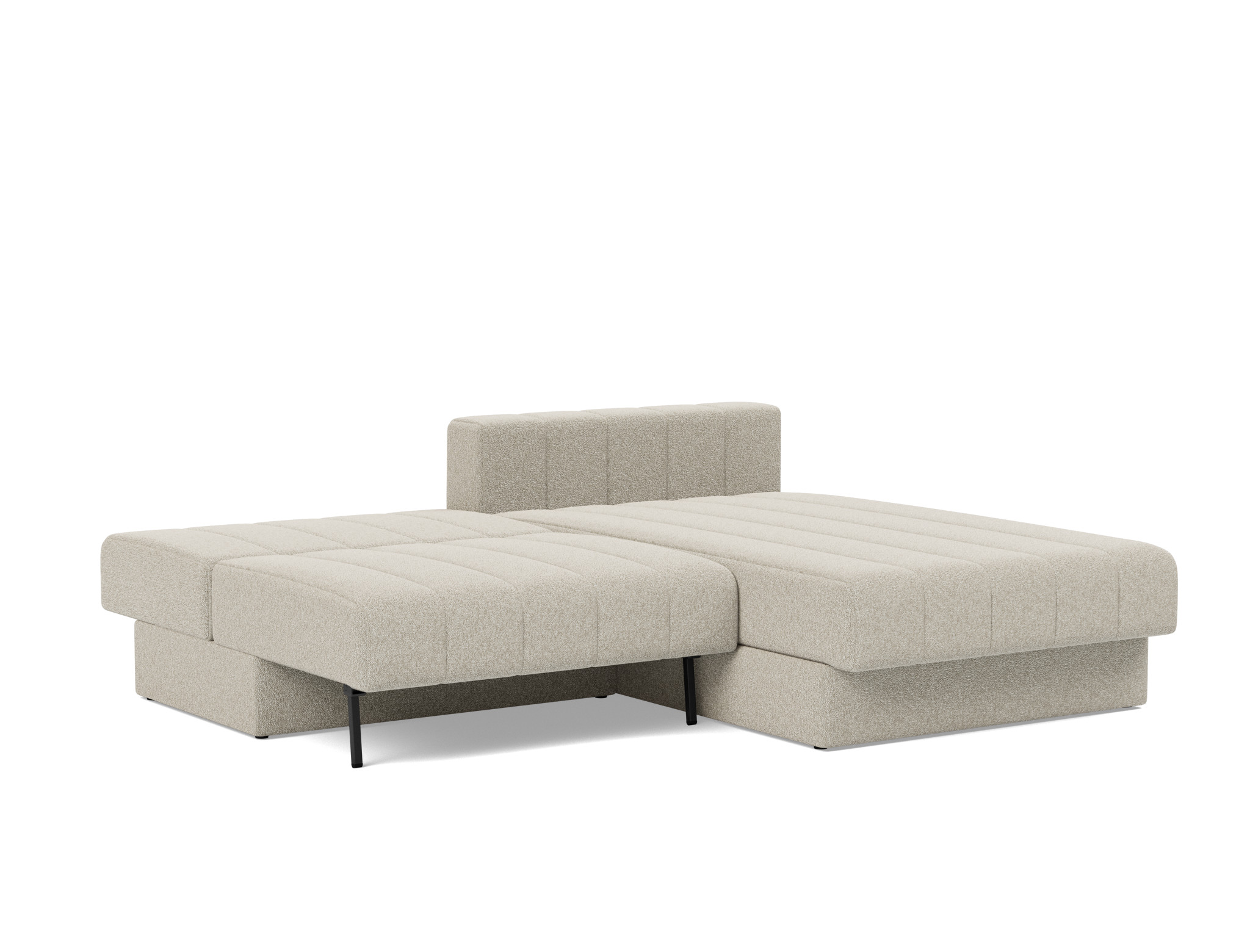 Schlafsofa Akello mit Chaiselongue Boucle Skandi 539-Beige