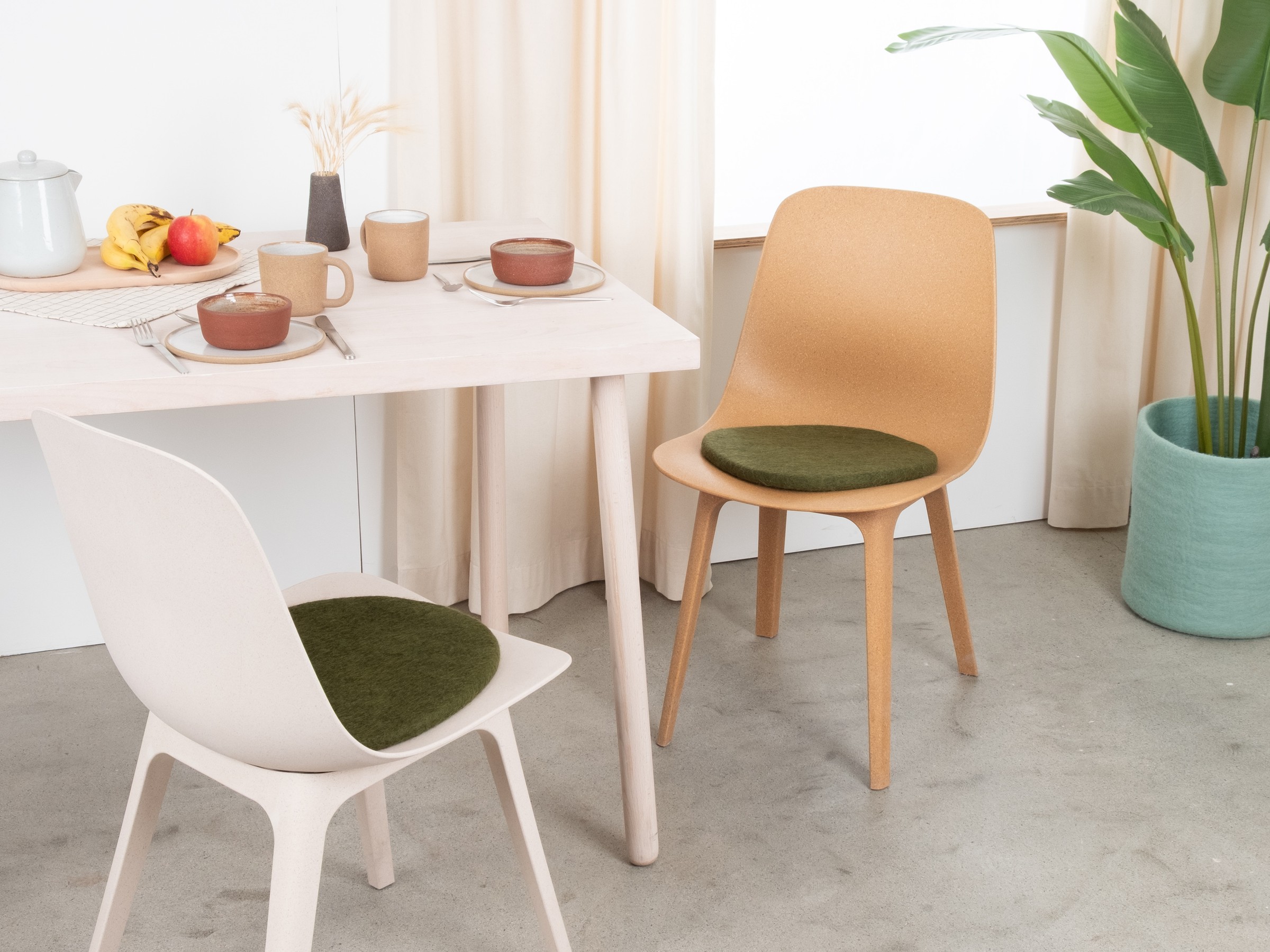 myfelt Jost Filz-Sitzauflage Tannengrün Ø 36 cm
