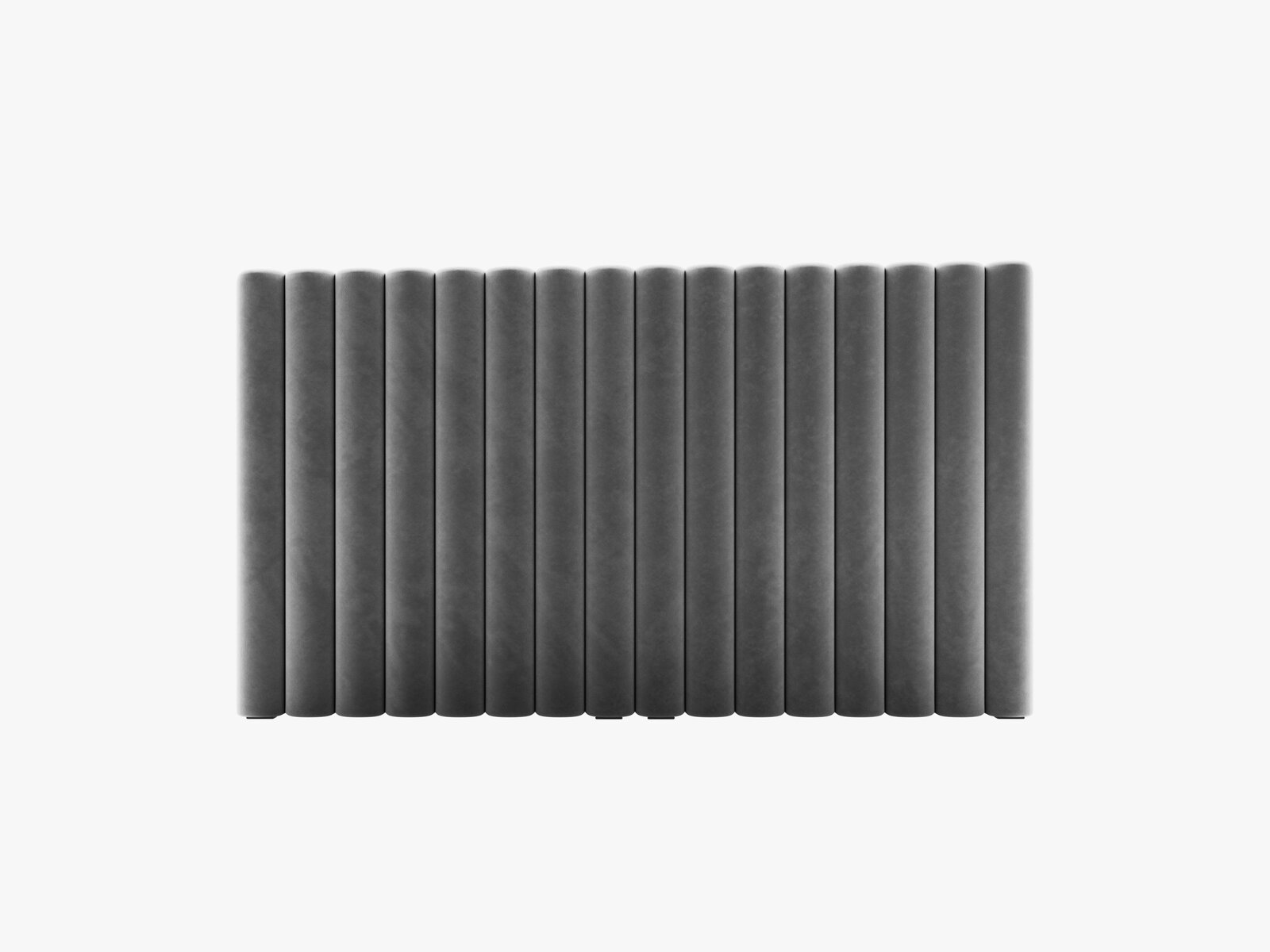 Micadoni Mistero Samtiger Kopfteil 160 cm Samt Paris Grau 160x95