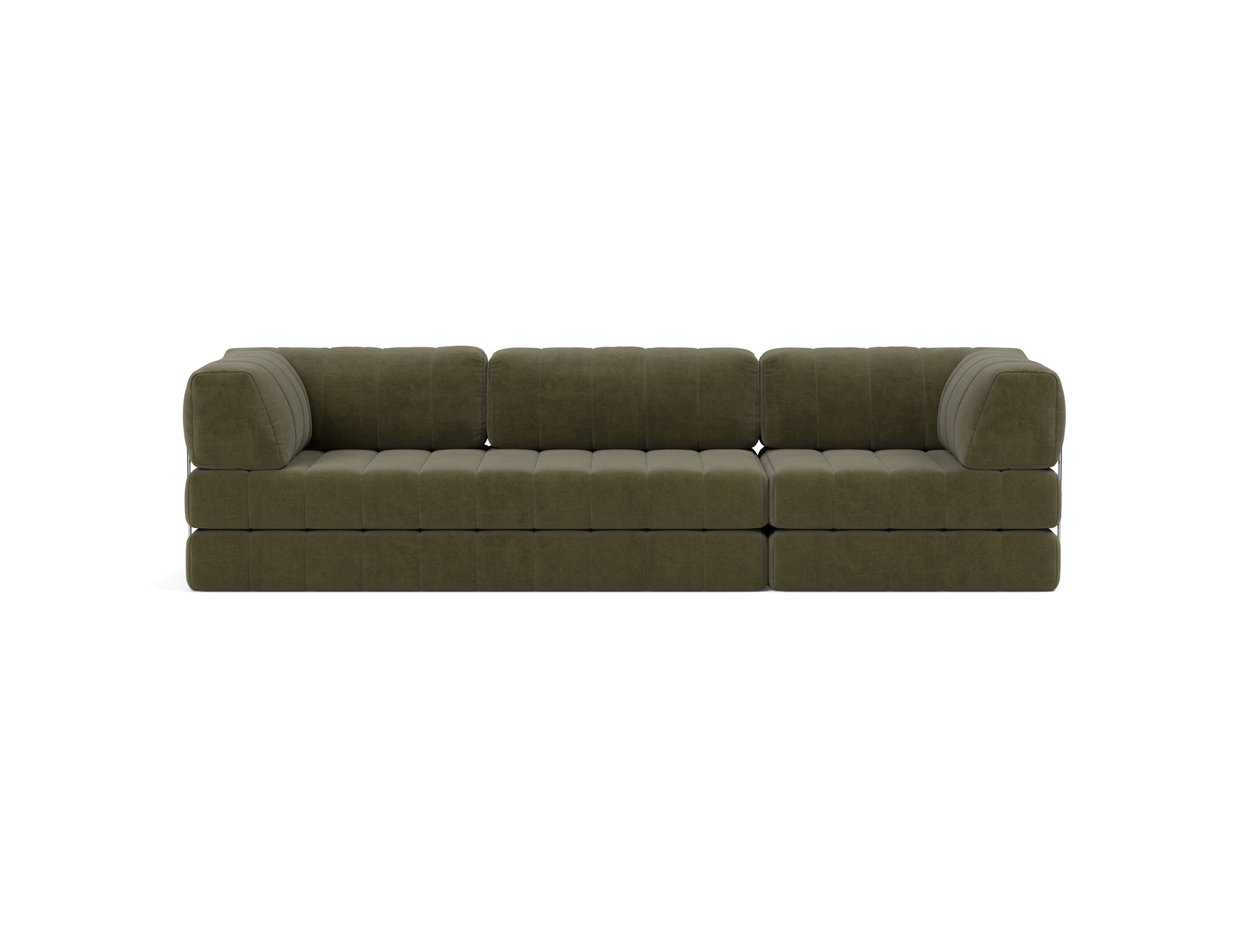 Schlafsofa CozyPad Grand mit Armlehnen Kord Cordufine 316-Pine-Green