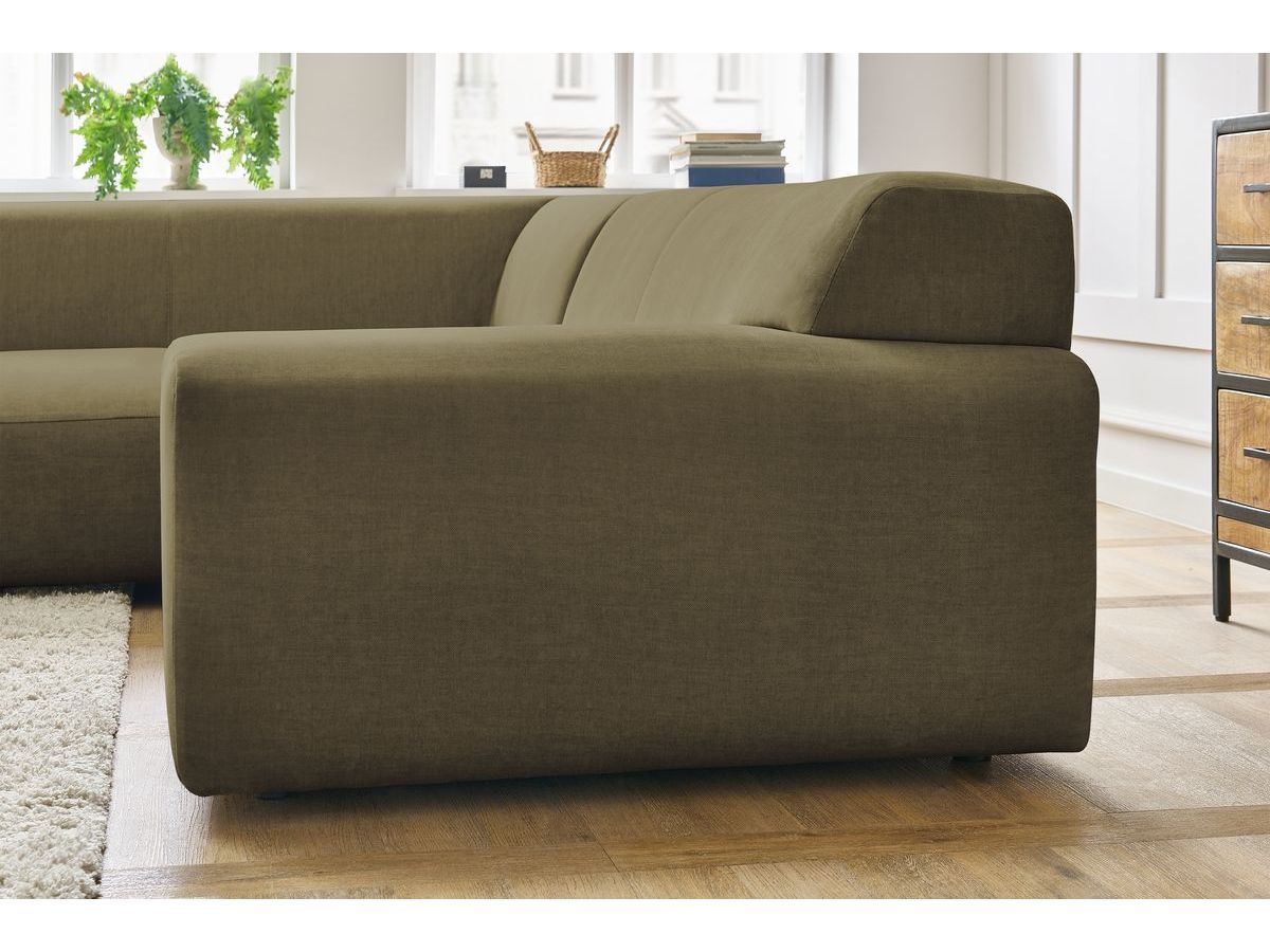 Bobochic Lavena Ecksofa 312 × 220 cm Samt Grün Ecke links