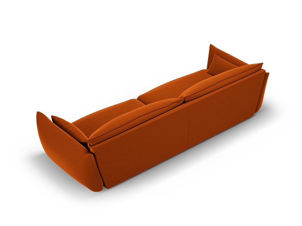 Cosmopolitan Design Sofa Matera 4-Sitzer Samt Salvador Terrakotta