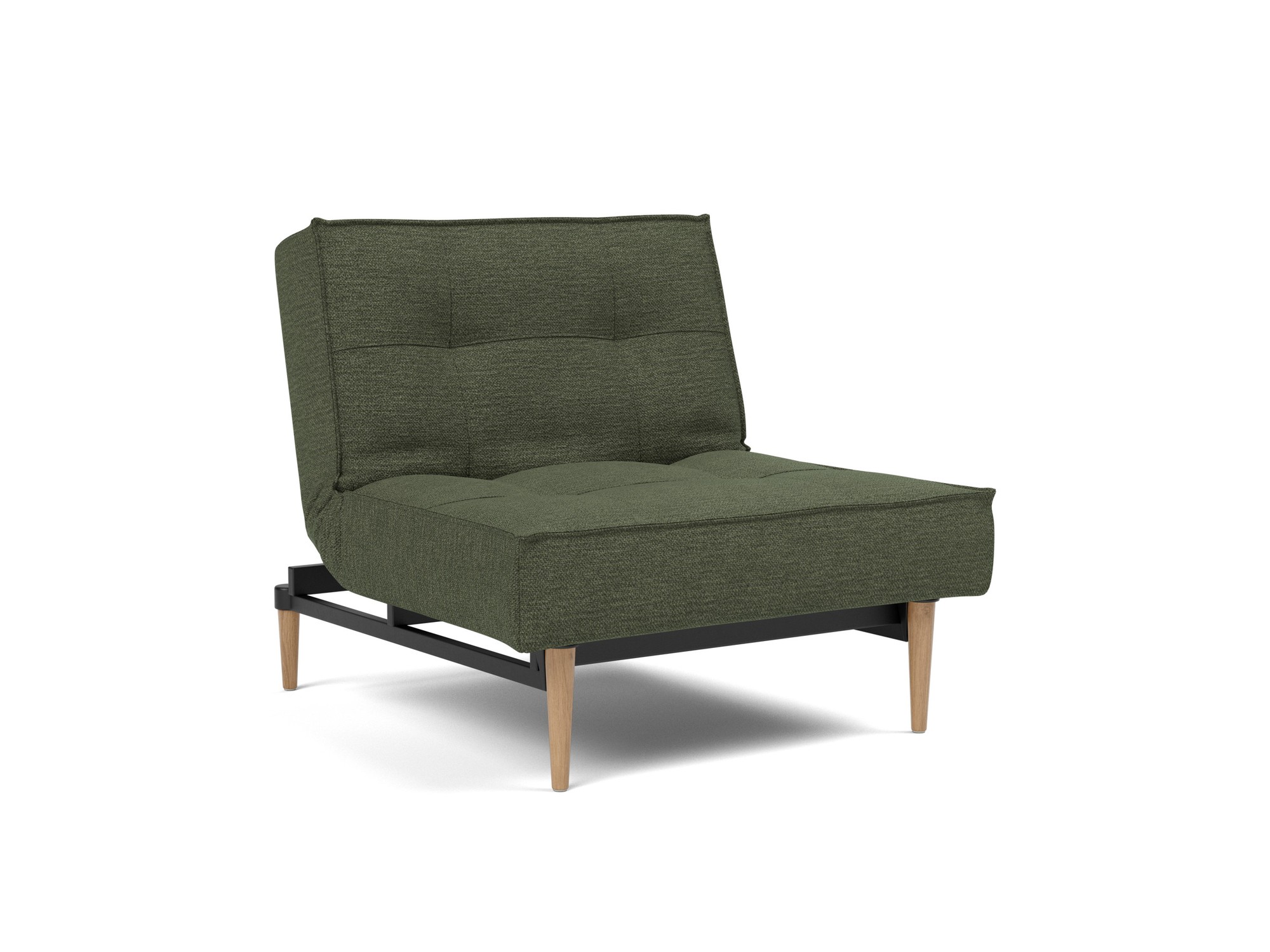 Sessel Splitback Strukturierter Stoff Taura 353-Forest Beine Styletto Eiche hell