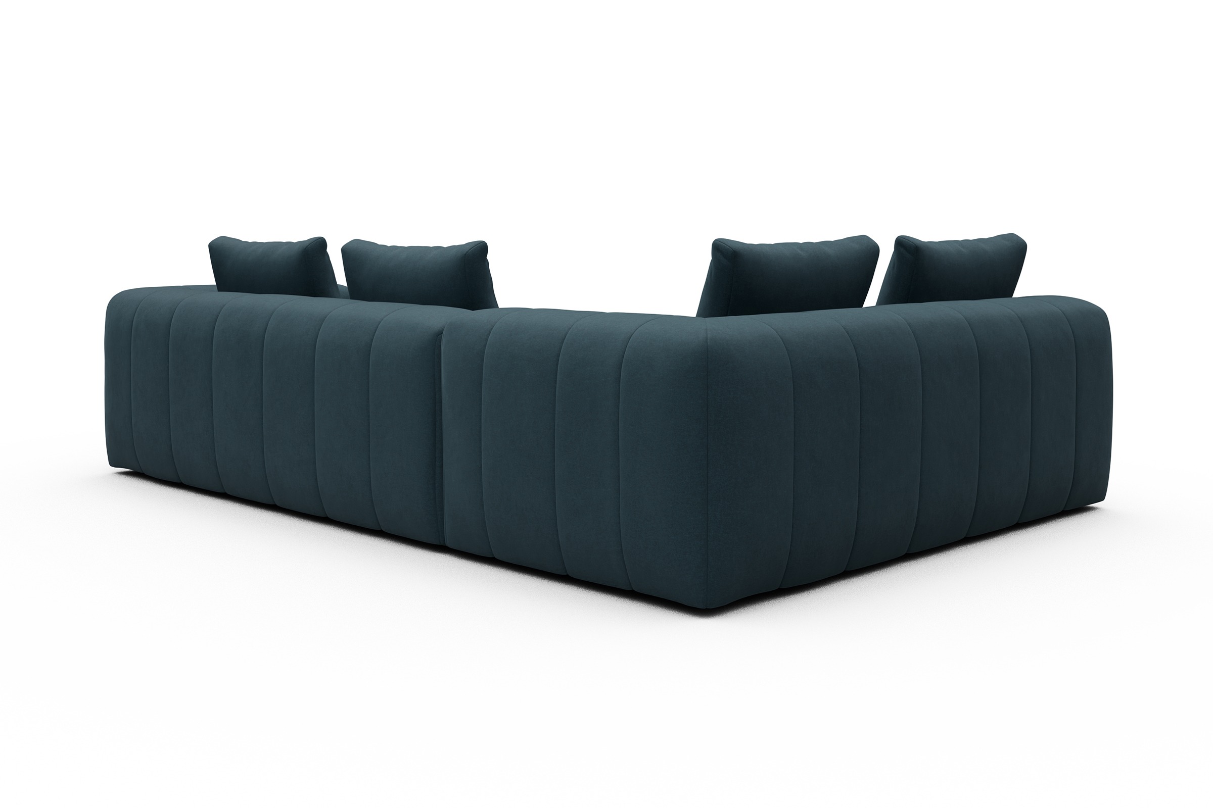 Ecksofa Hugo 2x 2,5-Sitzer Armlehne rechts Satya-Indigo