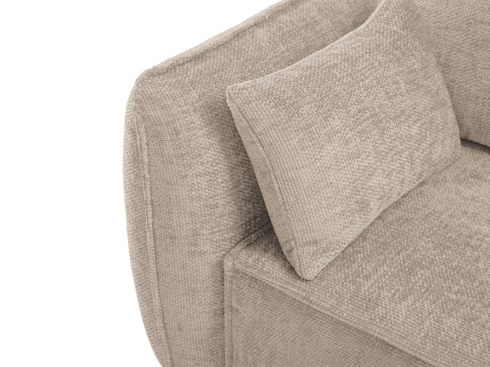Micadoni Ecksofa Kaelle 4-Sitzer mit Schlaffunktion Rechts Chenille Beige