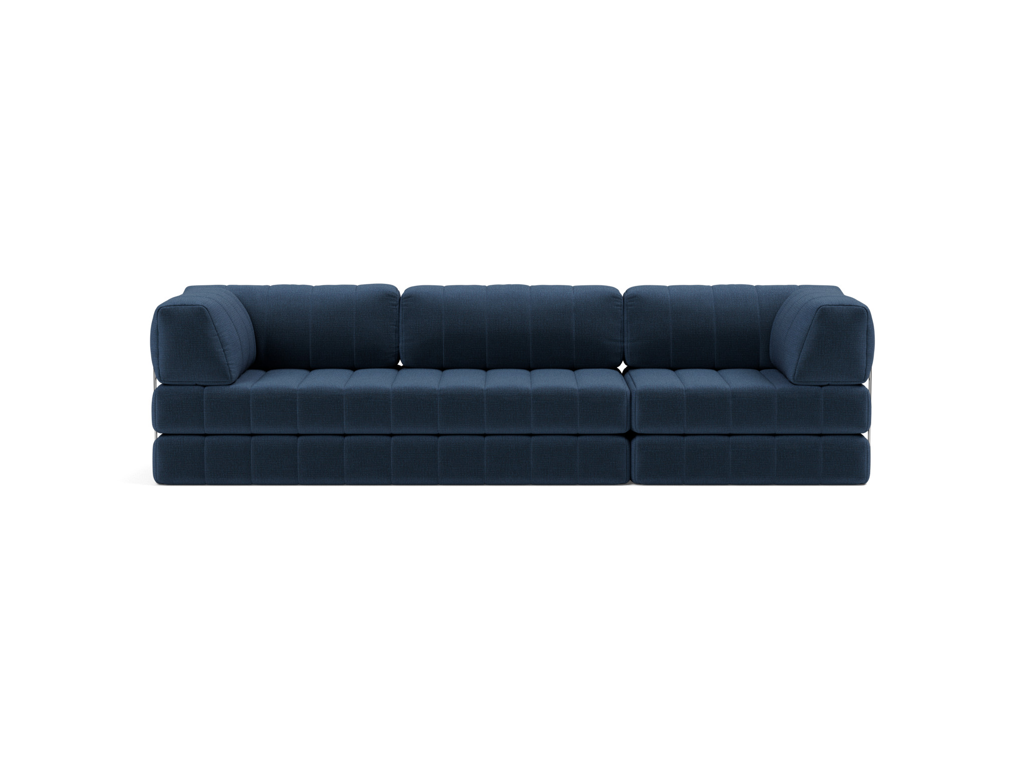 Schlafsofa CozyPad Grand mit Armlehnen Chenille Esina 414-Indigo-Blue