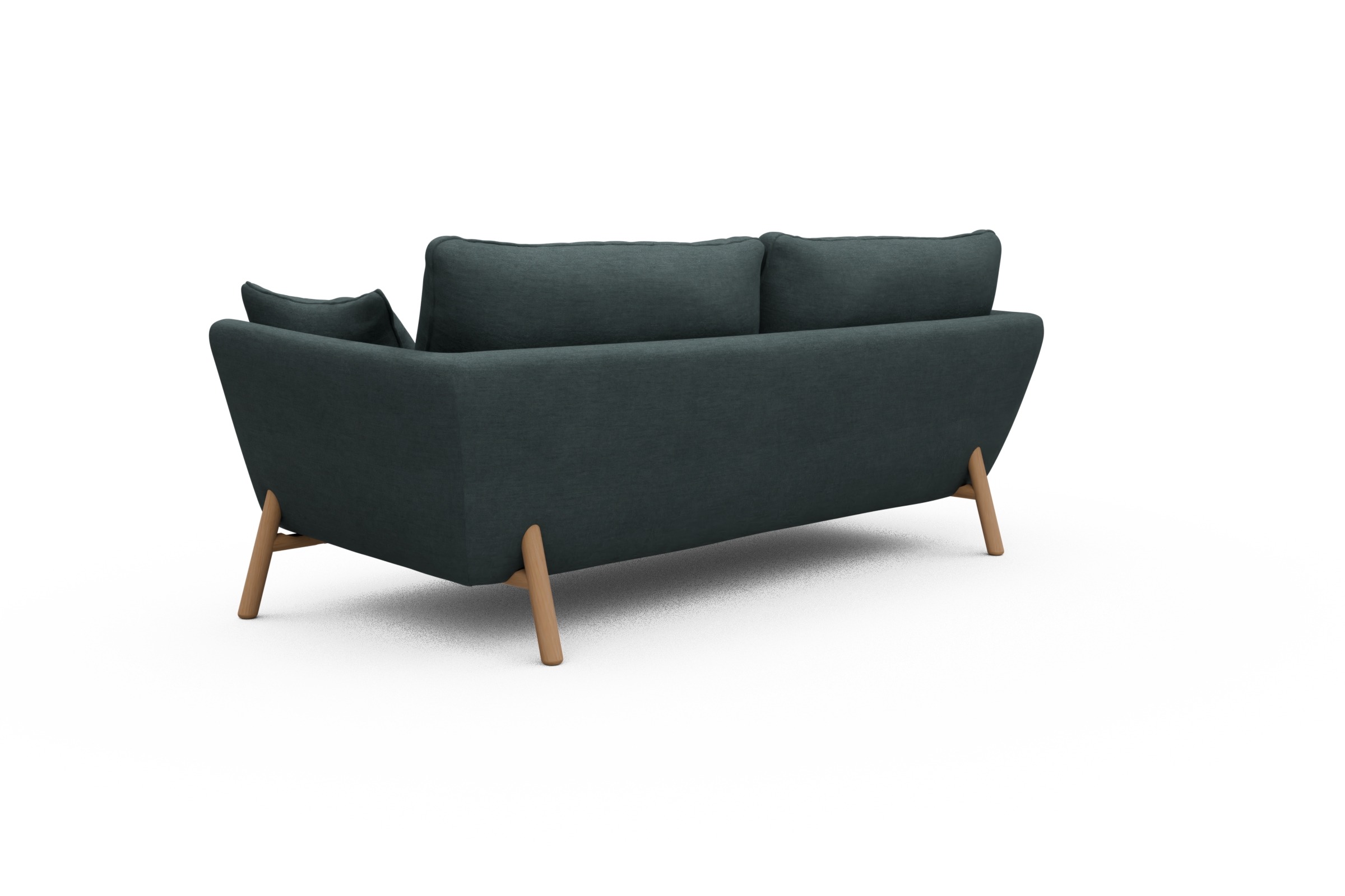 Sofa Emil 3-Sitzer Beinfarbe Eiche Natur Vivus-Blue