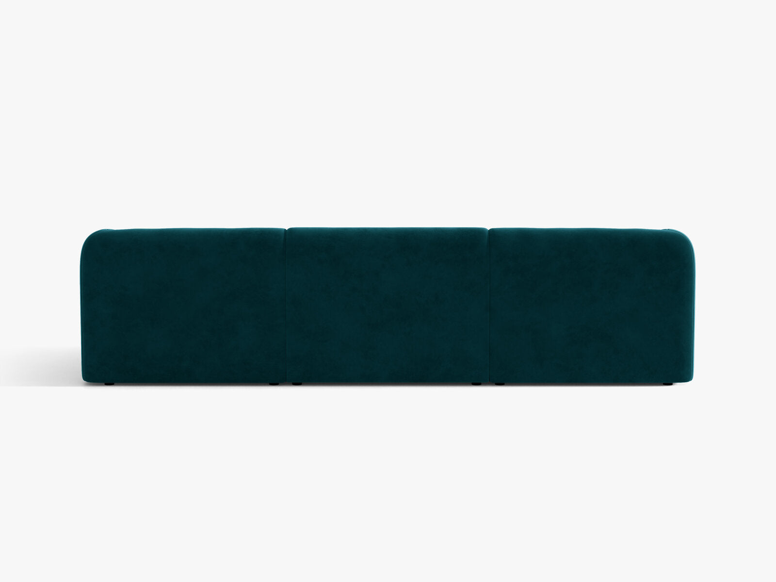 Micadoni Sofa Miley 3-Sitzer Samt Venus Dunkel Petrol