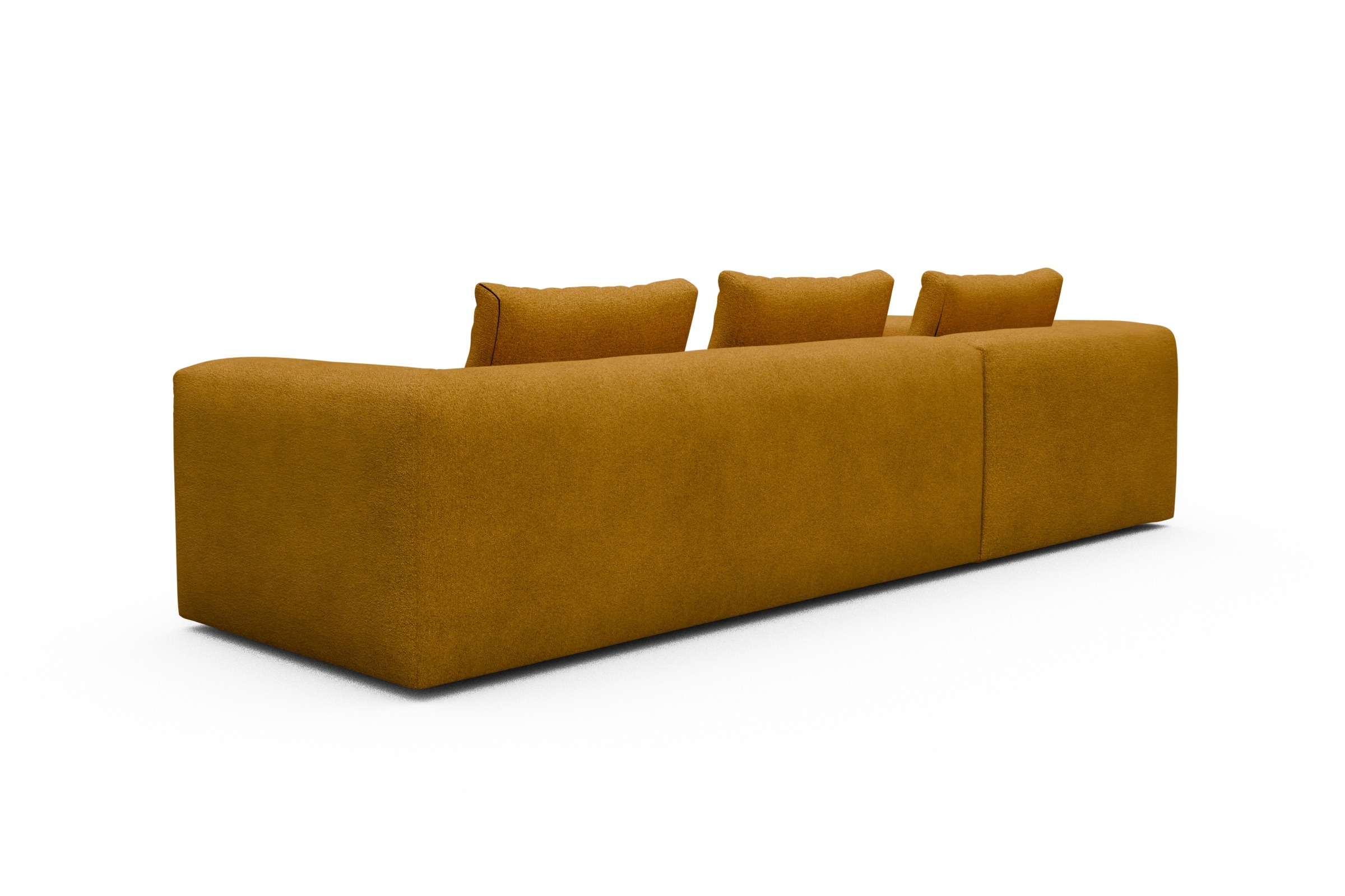 Ecksofa Fred Relax-Ecke links mit 2,5-Sitzer Boucle-Ochre